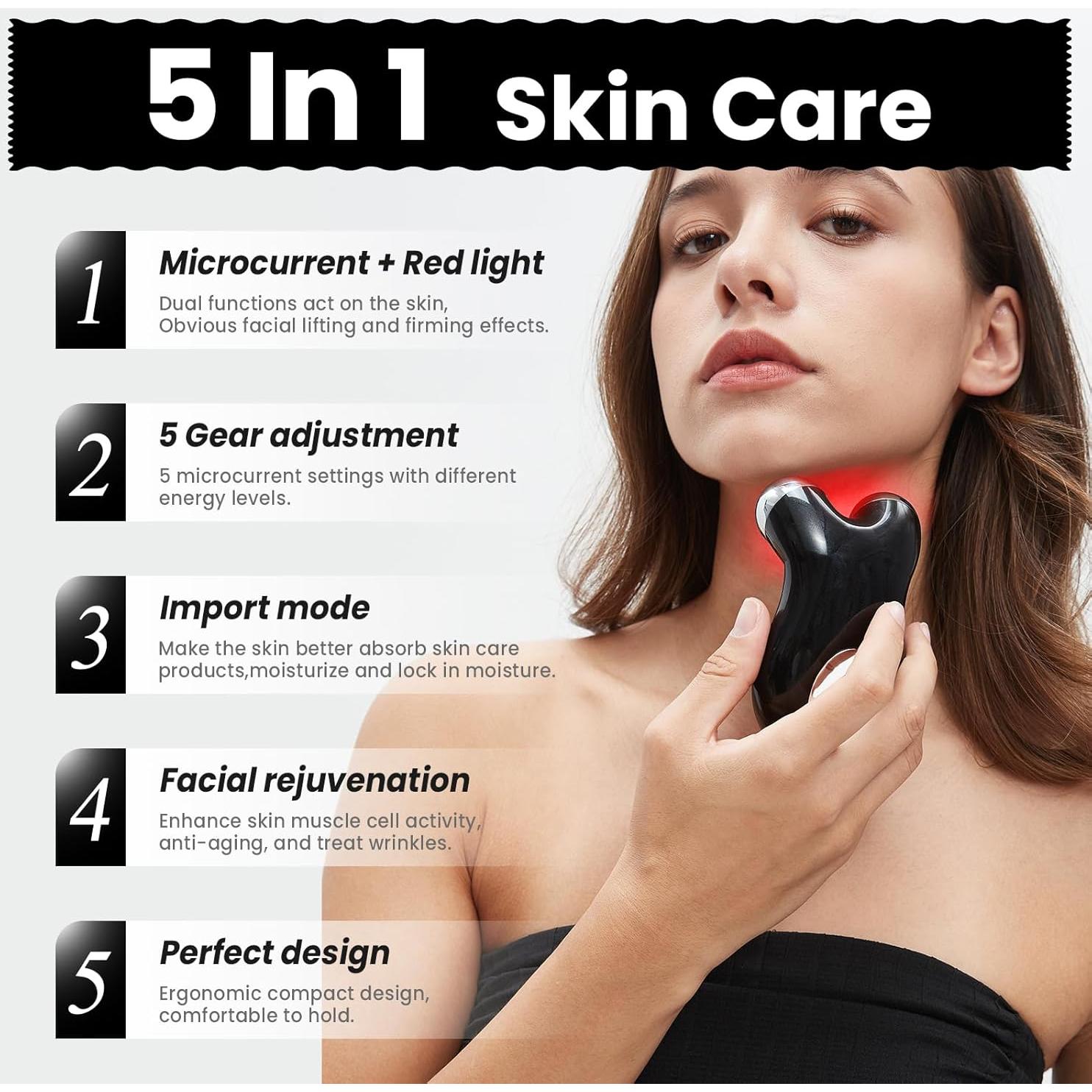 Dispositivo Facial de Microcorriente Hunvva EP-300 Luz Roja