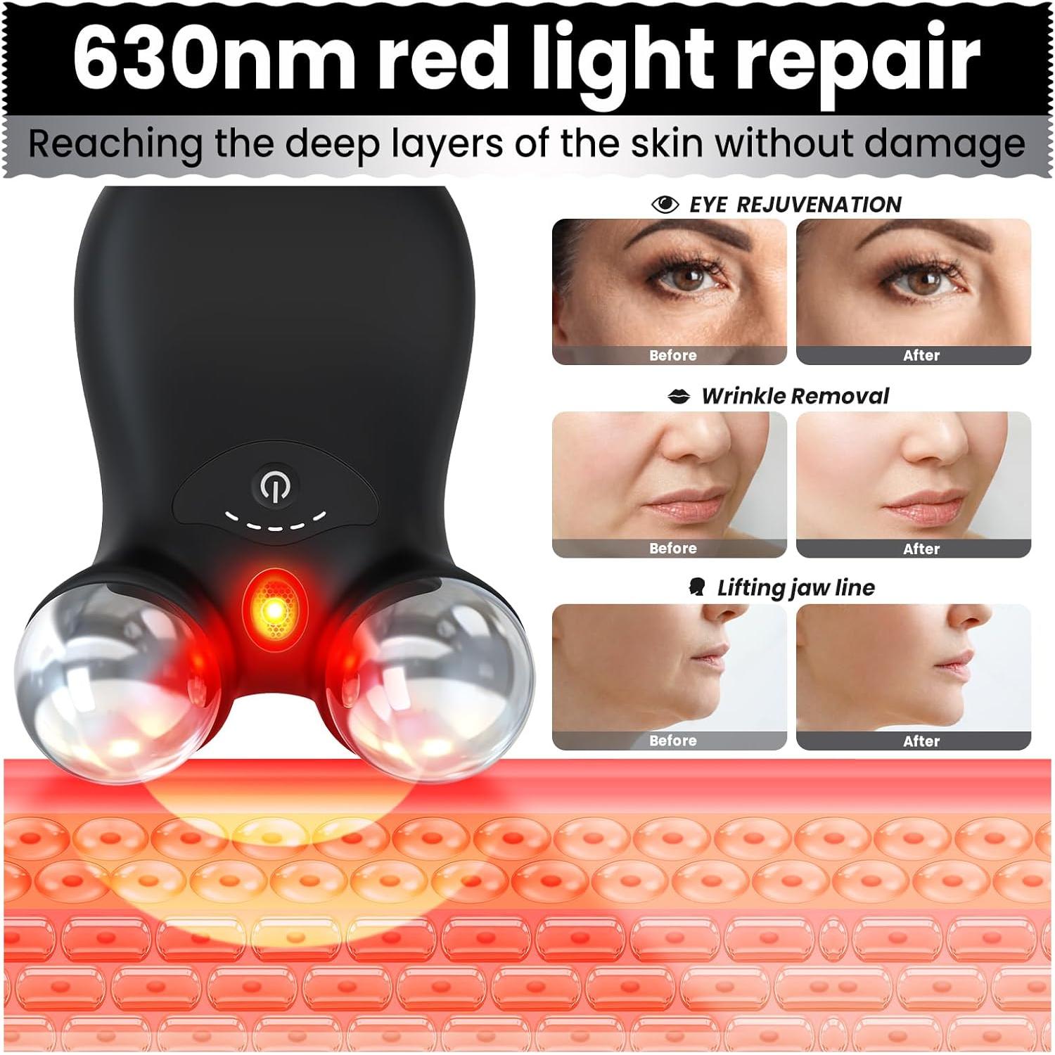 Dispositivo Facial de Microcorriente Hunvva EP-300 Luz Roja