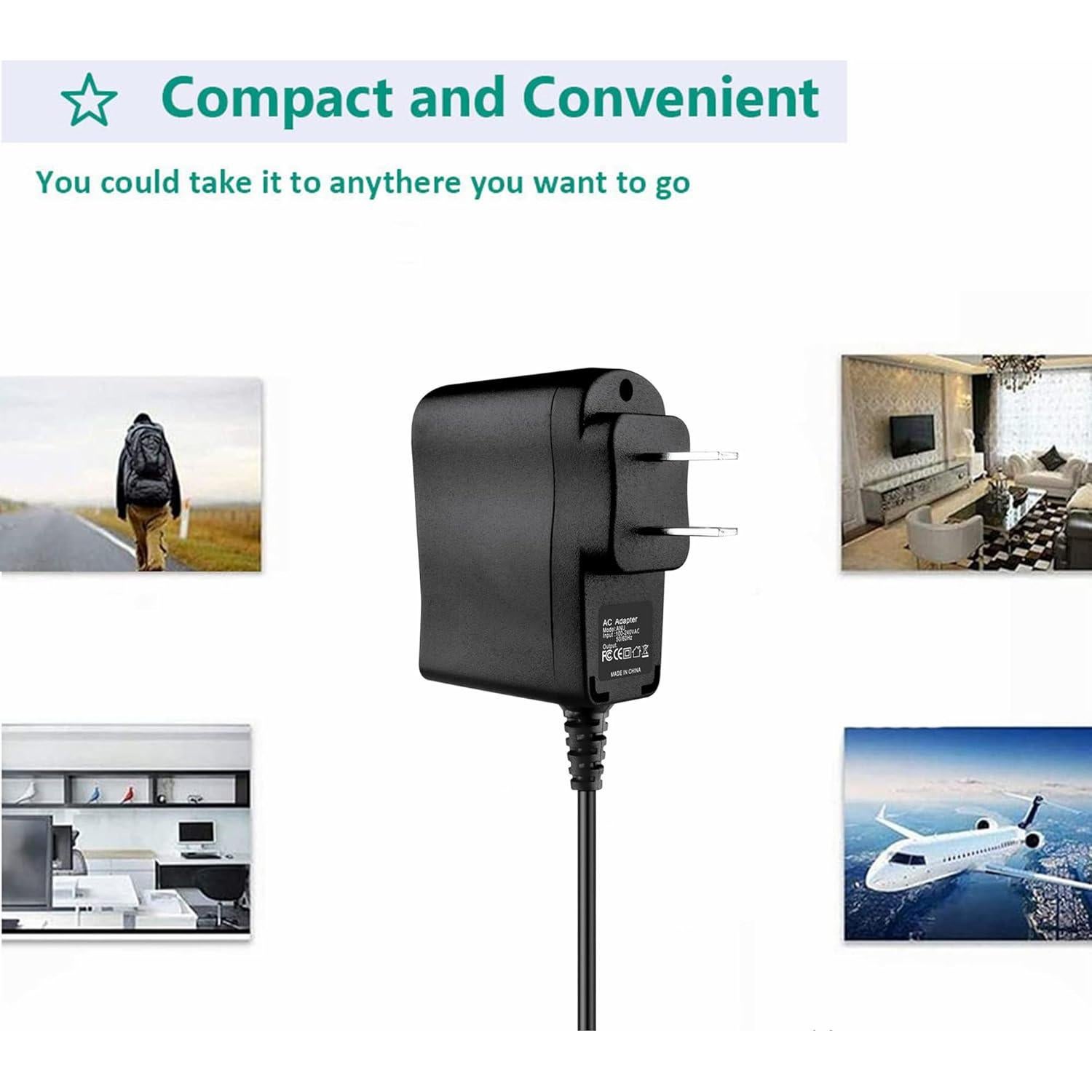 Adaptador de CA J-ZMQER para NuFace Trinity Pro 100-240V