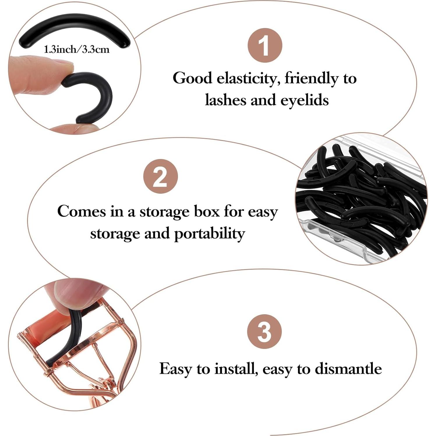 30 Almohadillas de Silicona para Rizador de Pestañas Tyqour