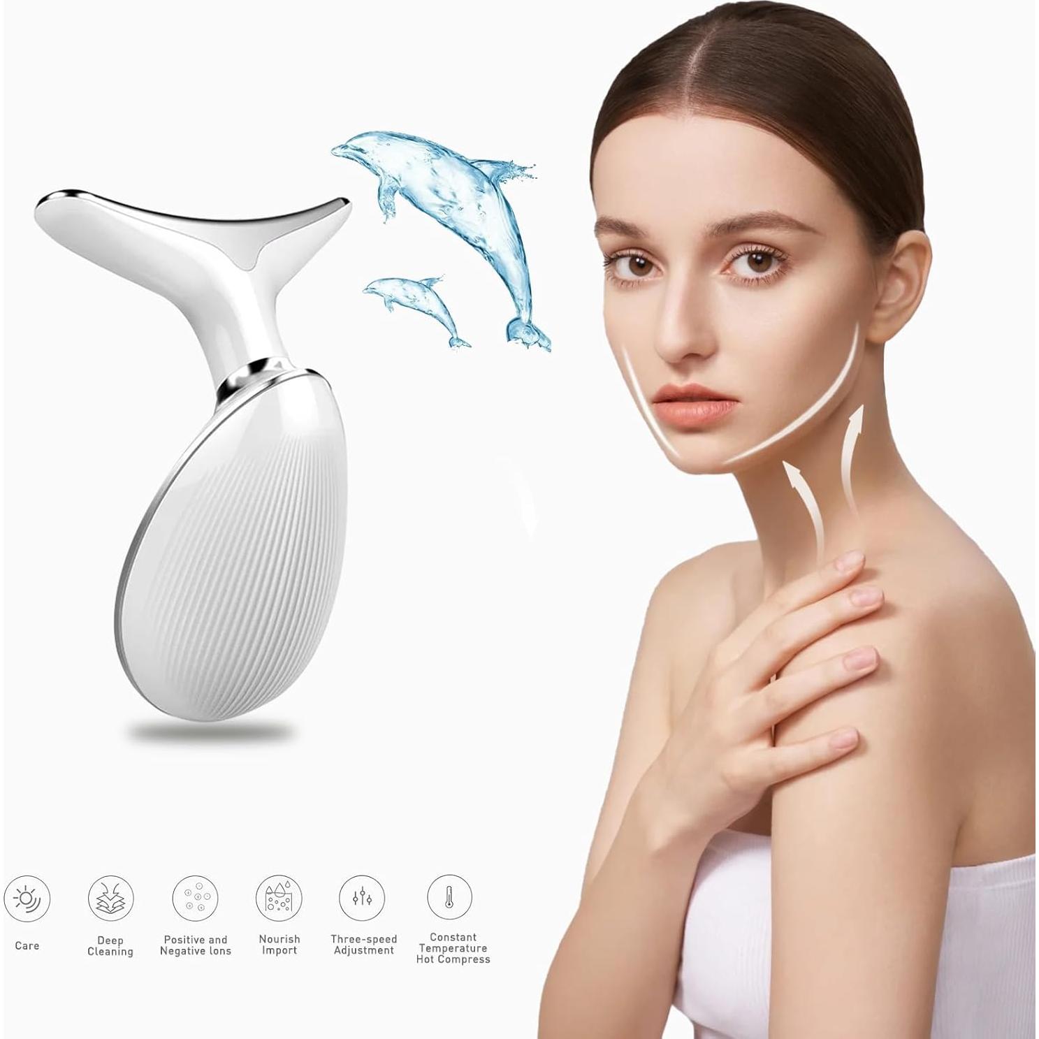 Masajeador Facial SavFinto 7 Colores LED Ergonomico 45°C