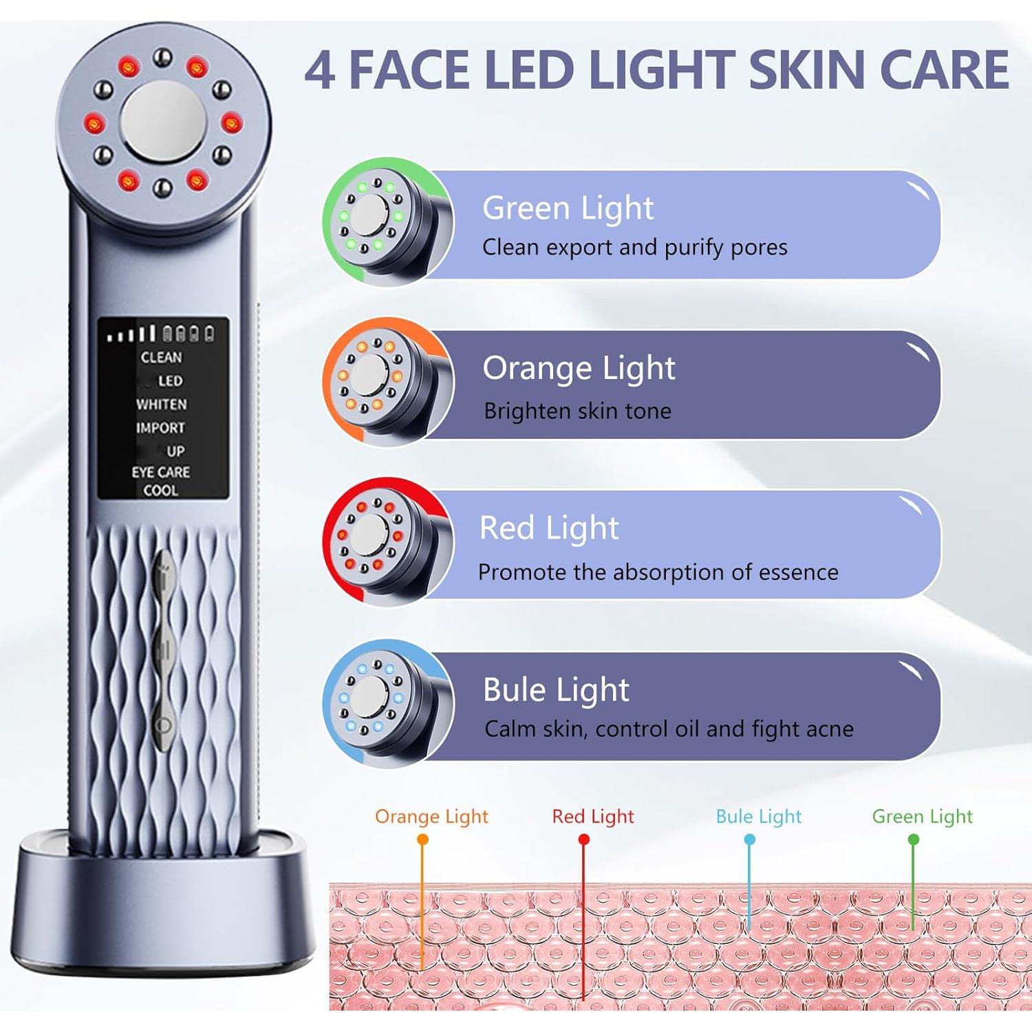 Masajeador Facial Eléctrico MASIKE 7 en 1 para Cuidado de la Piel