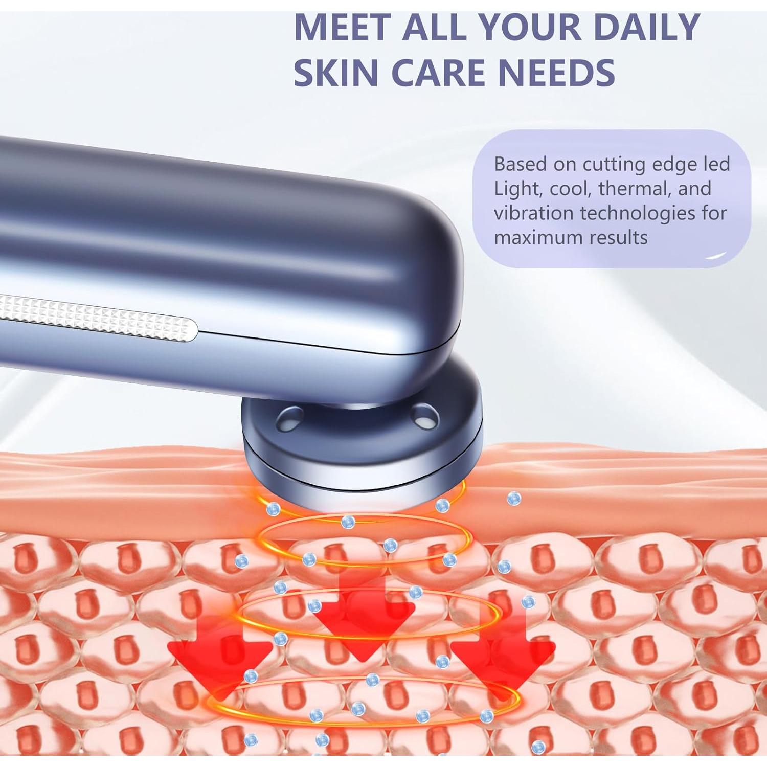 Masajeador Facial Eléctrico MASIKE 7 en 1 para Cuidado de la Piel