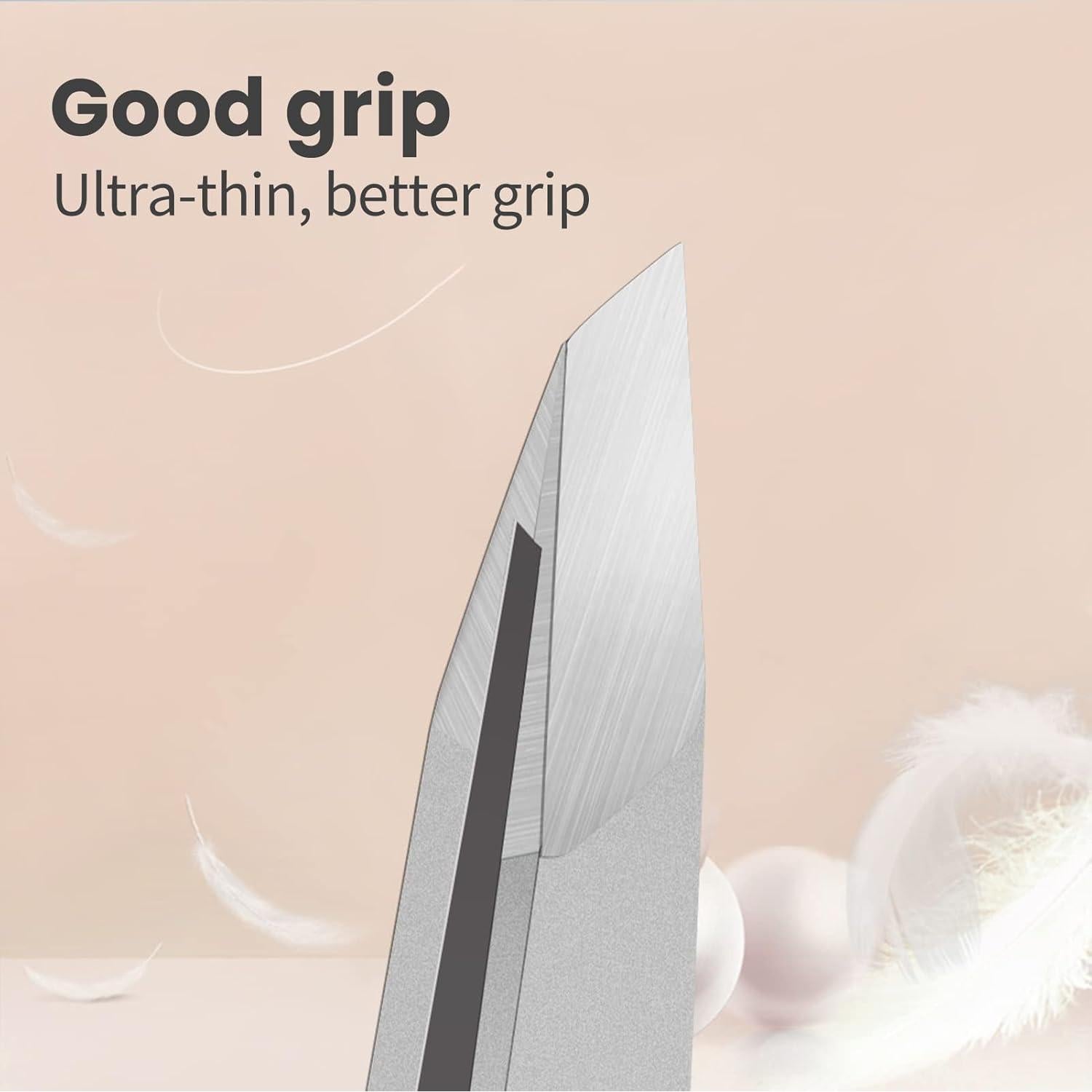 Pinzas de cejas ZERNBER en ángulo, acero inoxidable, 19.94g