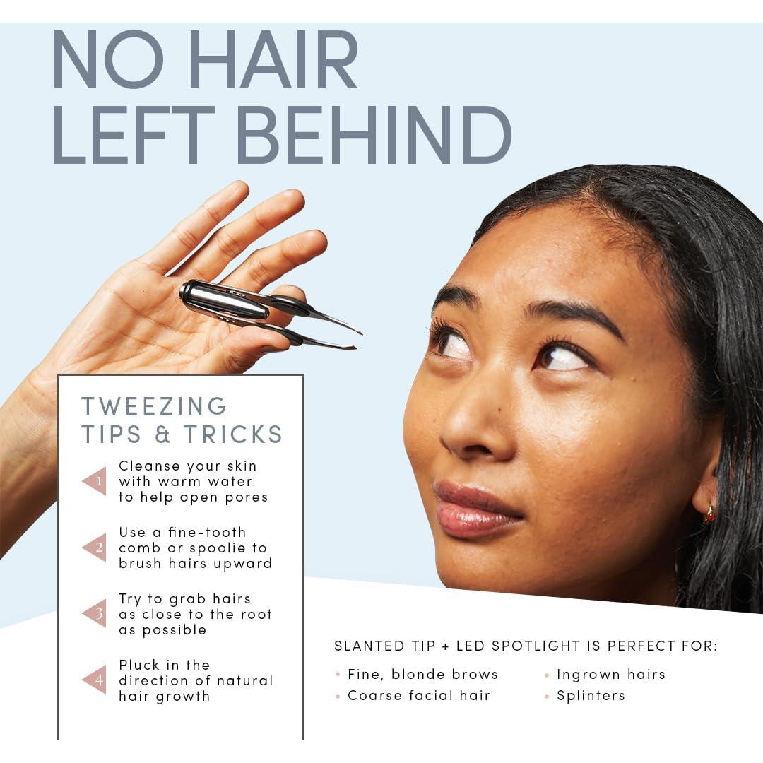 Pinzas Iluminadas Tweezer Guru Pro Plata con Luz LED