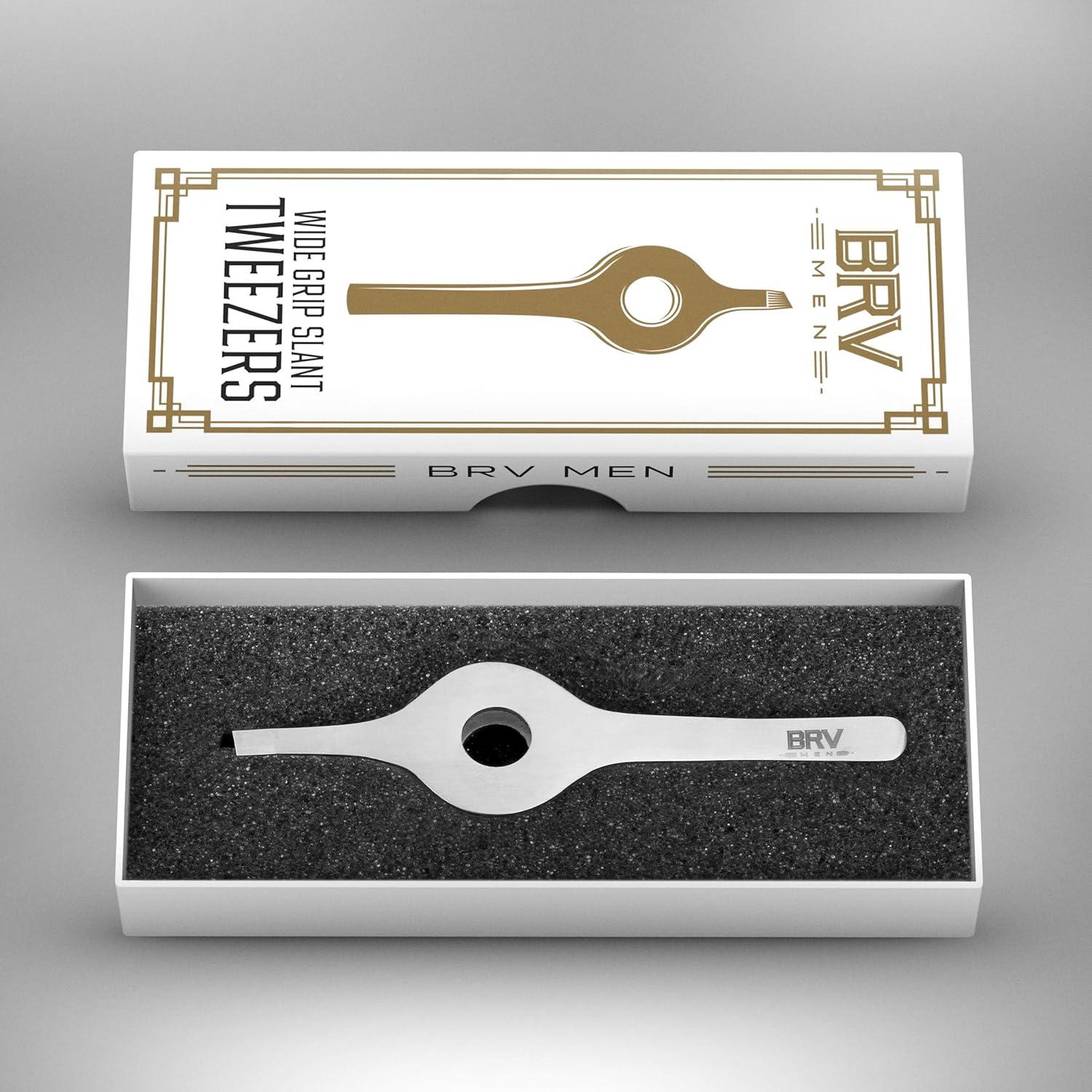 Pinzas de Punta Inclinada BRV MEN - Acero Inoxidable Profesional