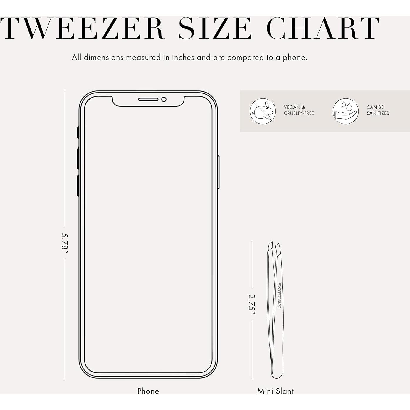 Pinzas Mini Slant Tweezerman - 2 Unidades para Cejas
