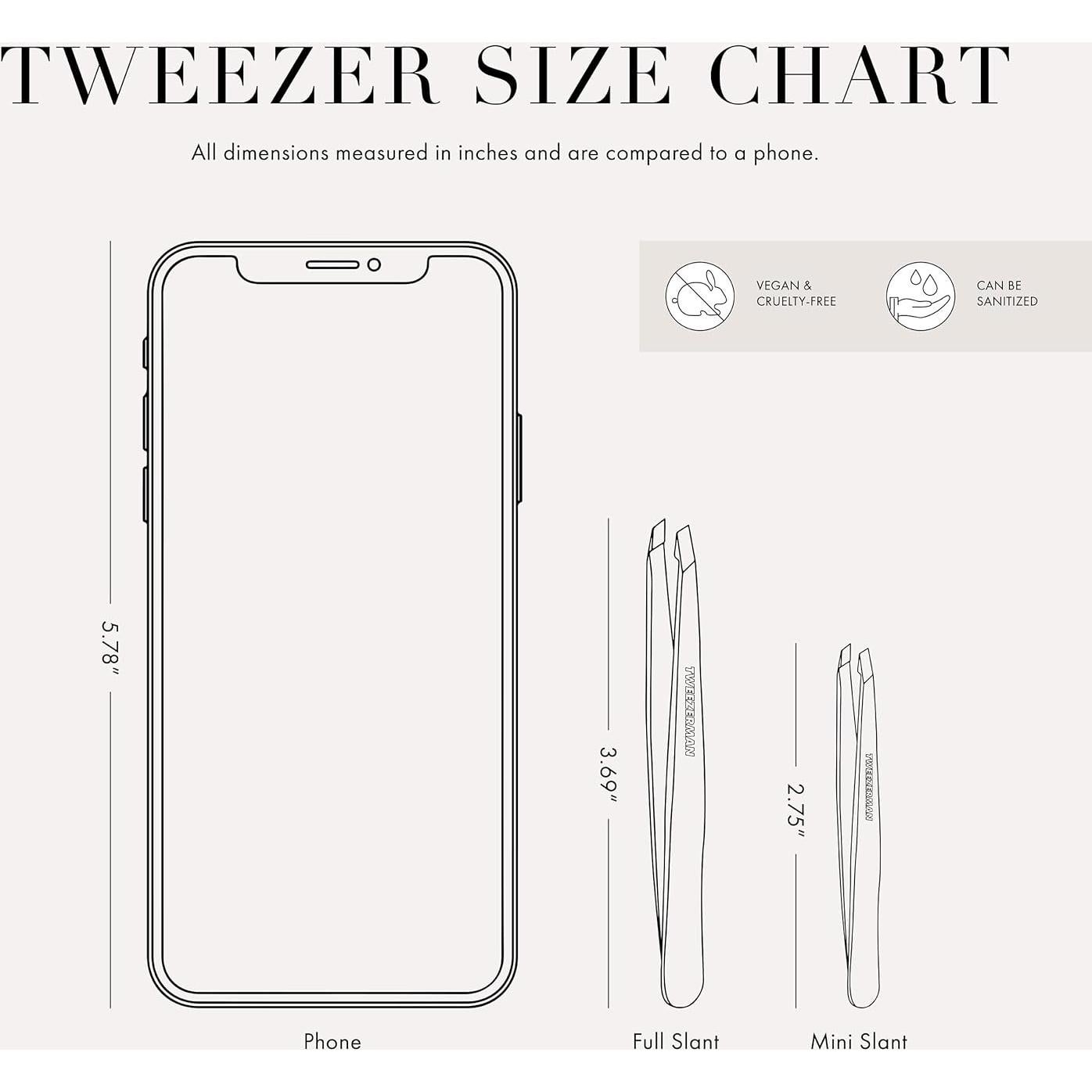 Pinzas Mini Slant Tweezerman - 2 Unidades para Cejas