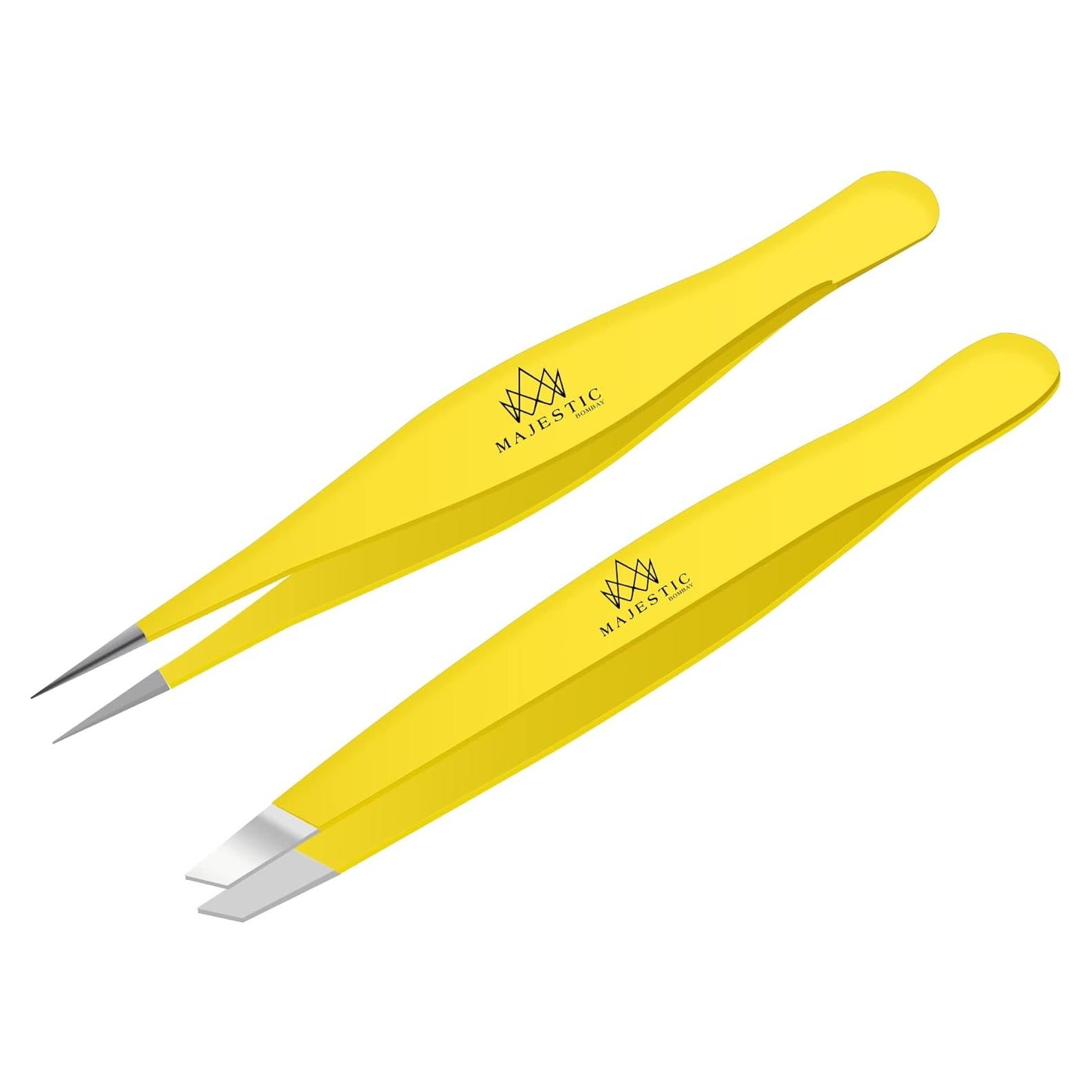Pinzas de Precisión Majestic Bombay - 2 Unidades Amarillo