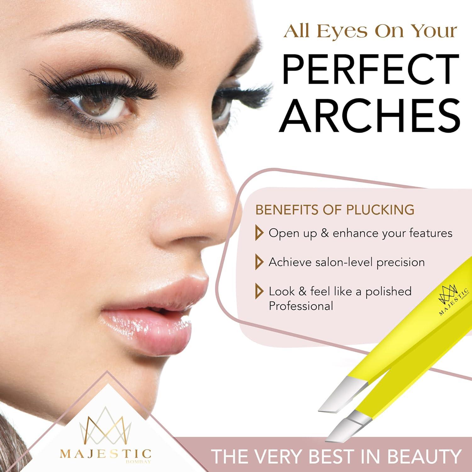 Pinzas de Precisión Majestic Bombay - 2 Unidades Amarillo