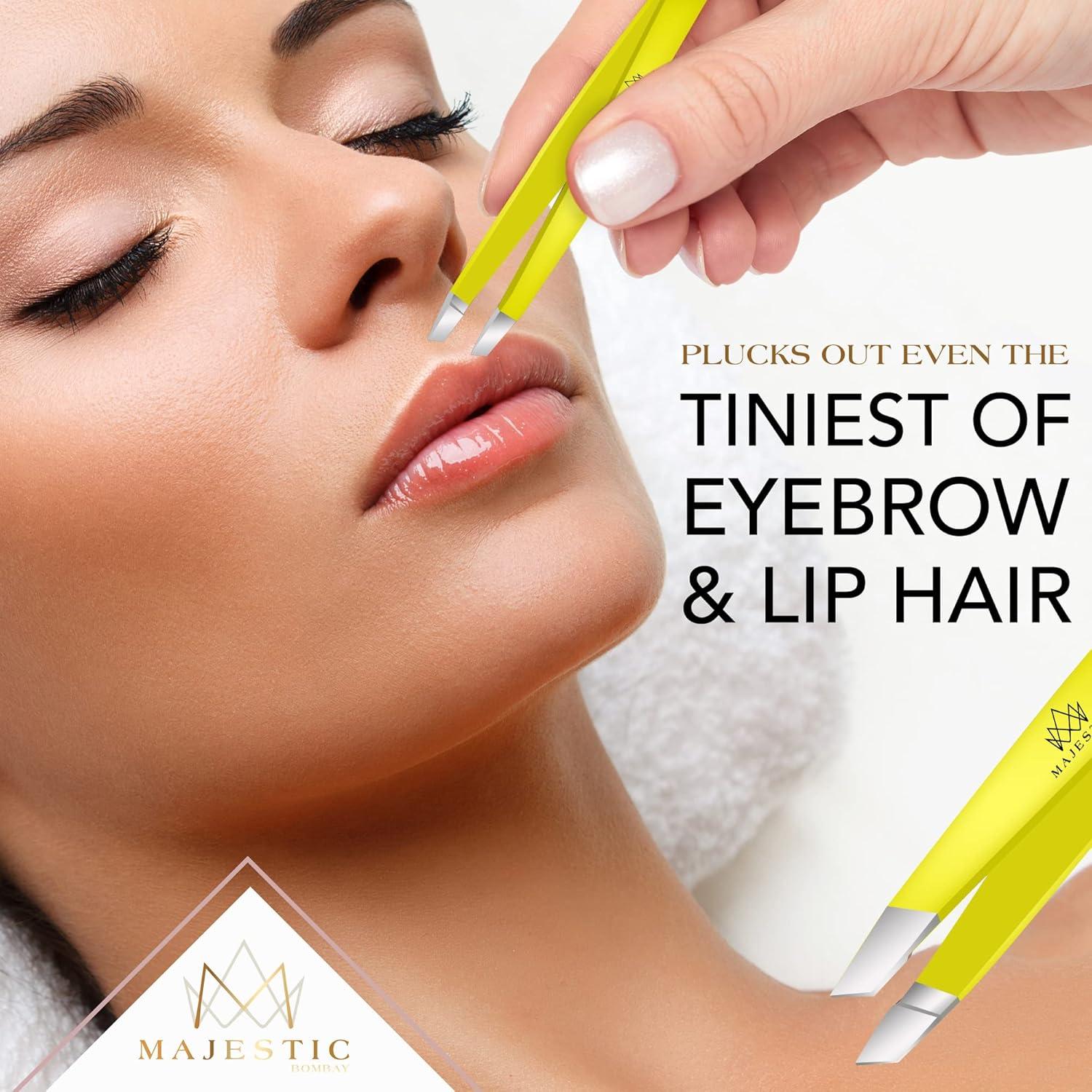 Pinzas de Precisión Majestic Bombay - 2 Unidades Amarillo