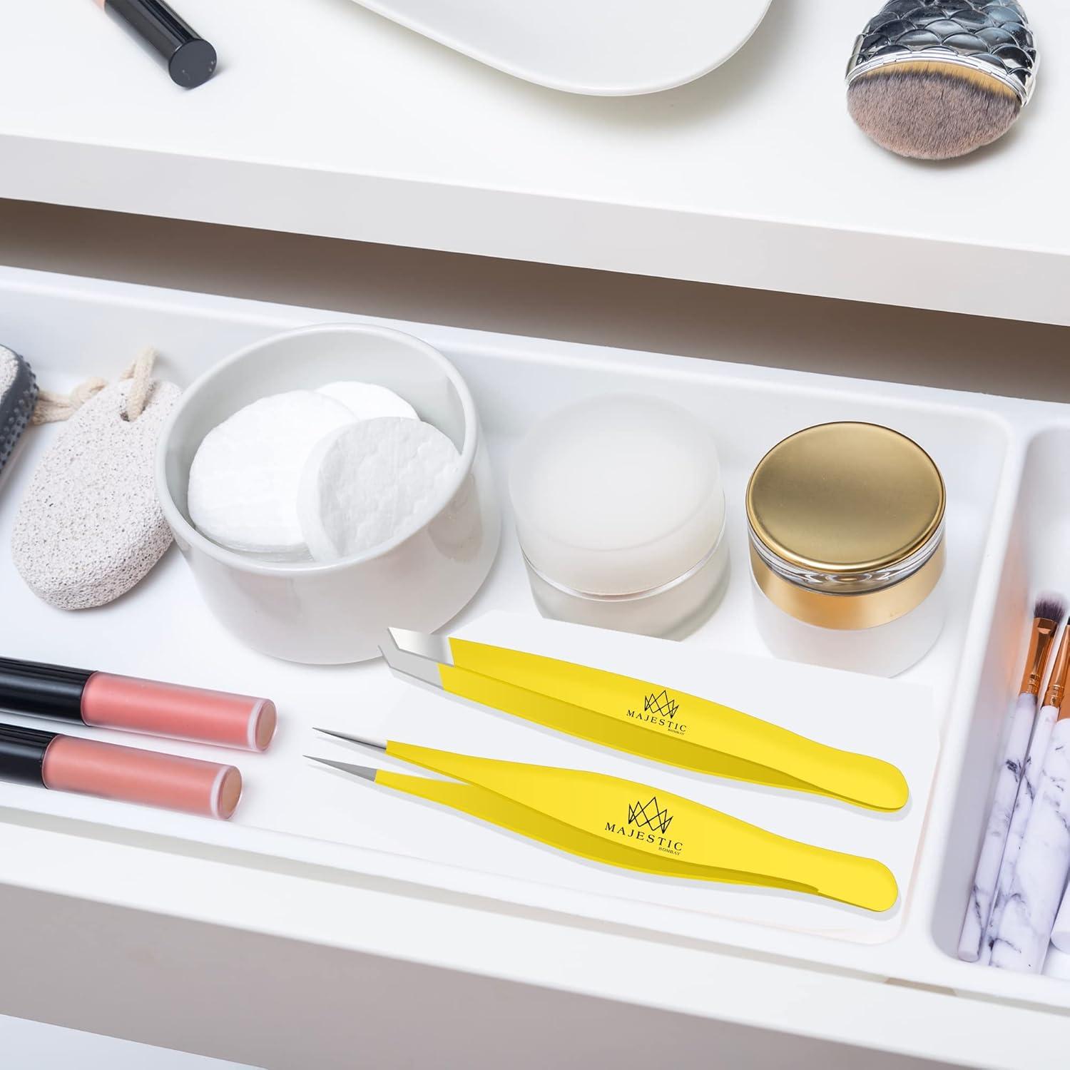 Pinzas de Precisión Majestic Bombay - 2 Unidades Amarillo