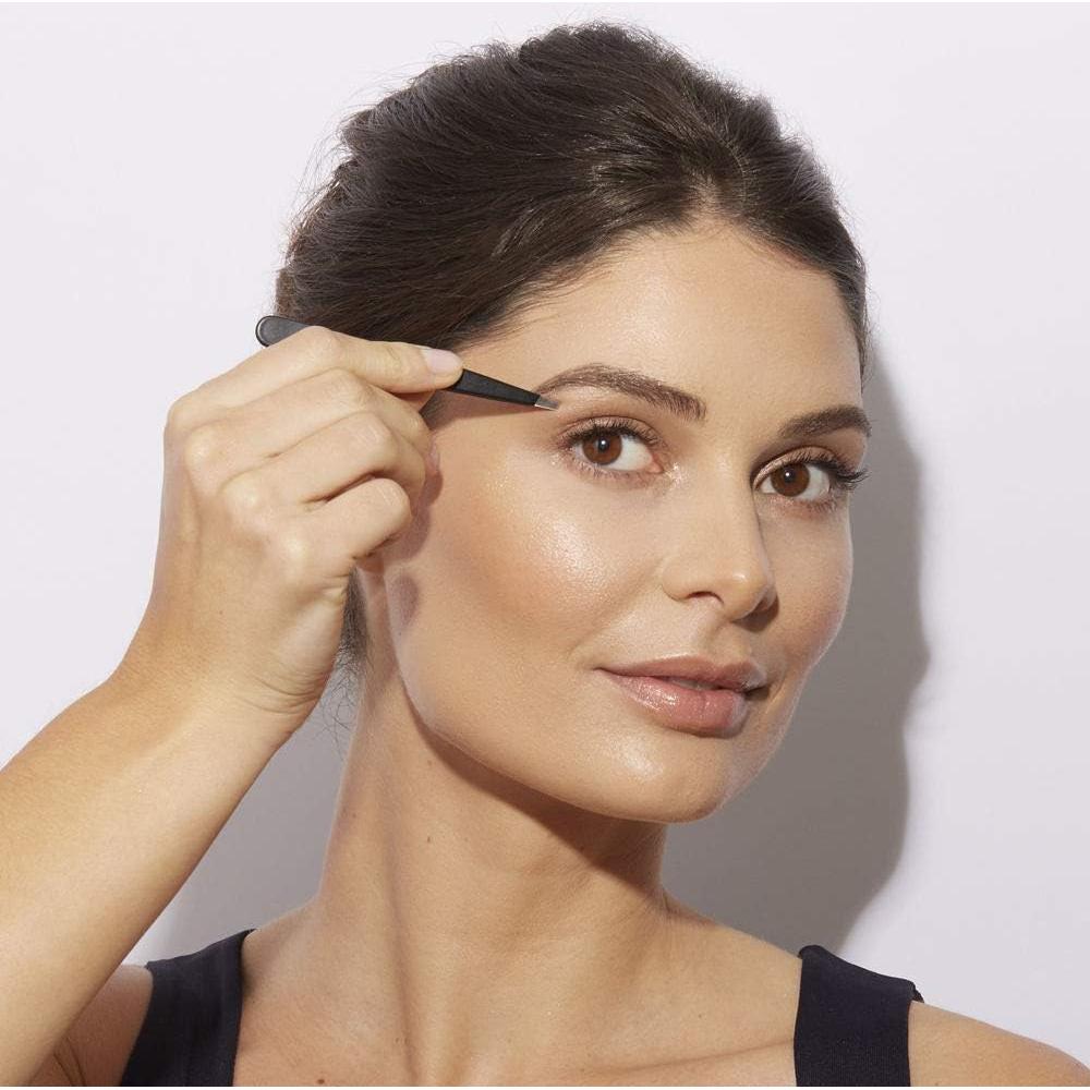 Pinzas de acero inoxidable Tweezerman para cejas - Punta inclinada