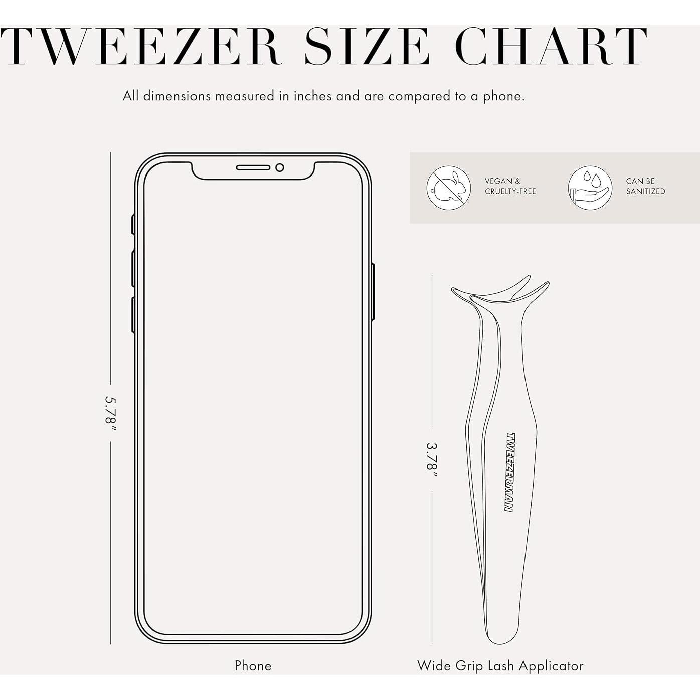 Aplicador de Pestañas Ancho Tweezerman 15.88cm Ergonómico