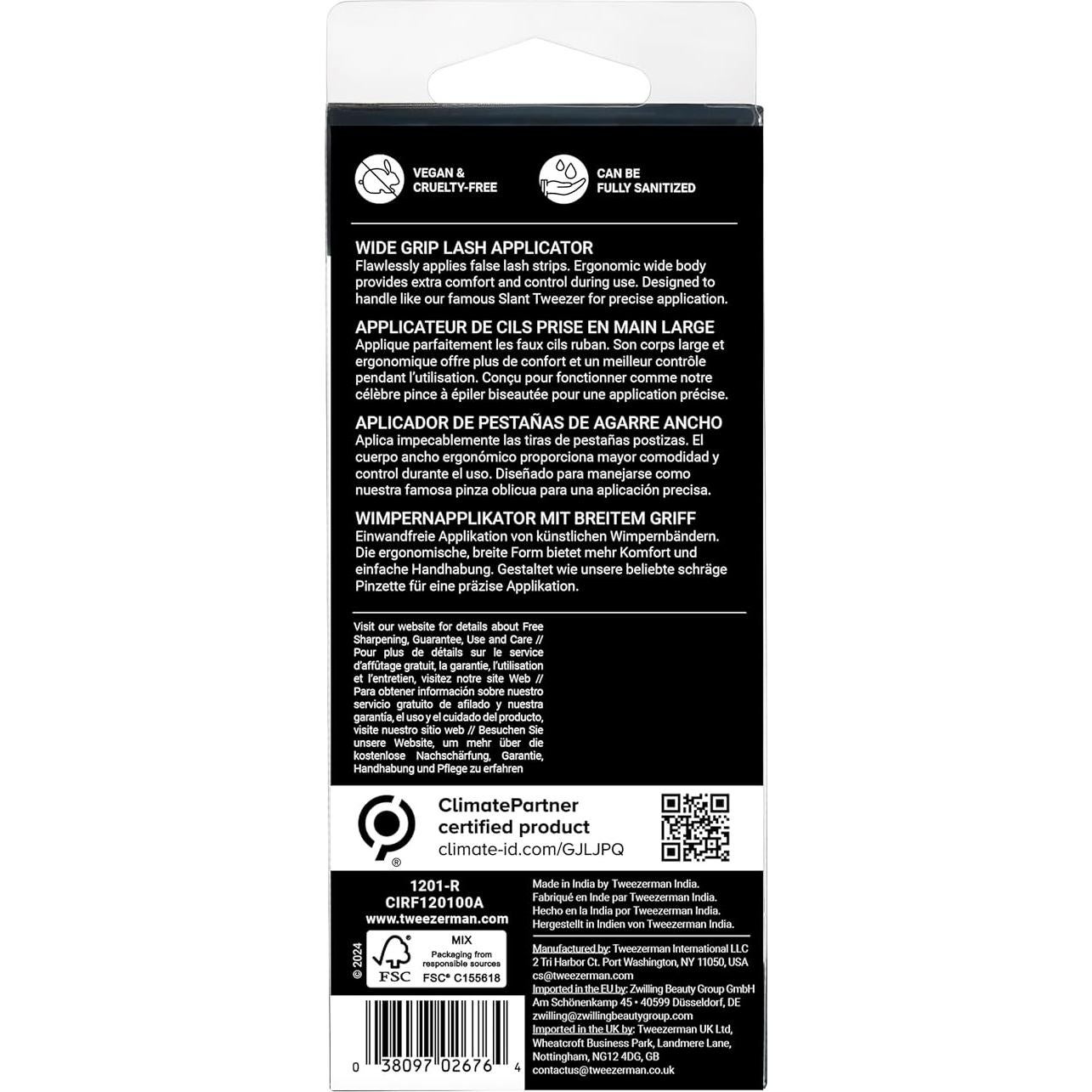 Aplicador de Pestañas Ancho Tweezerman 15.88cm Ergonómico