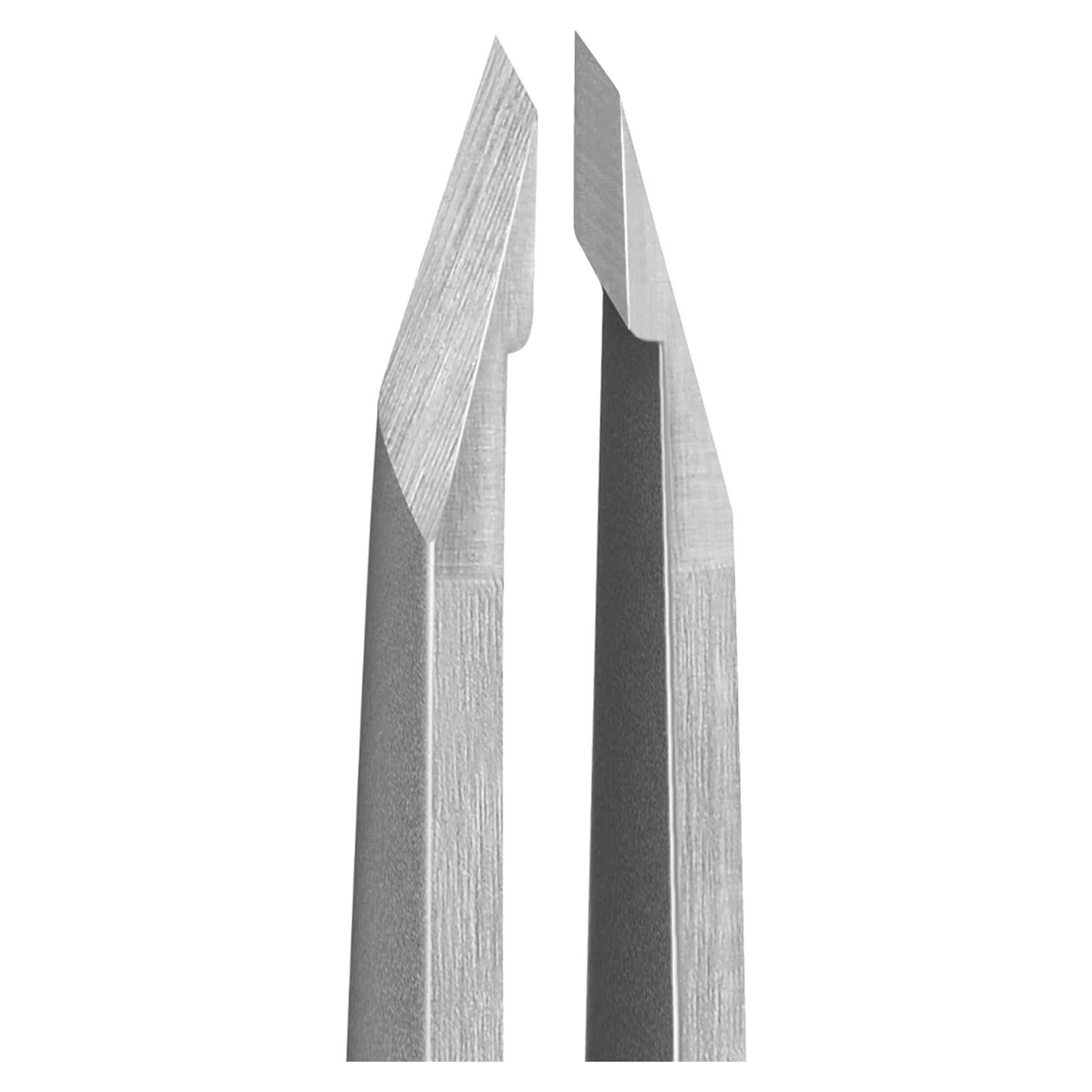 Pinzas de cejas NILIYA de acero inoxidable con estuche