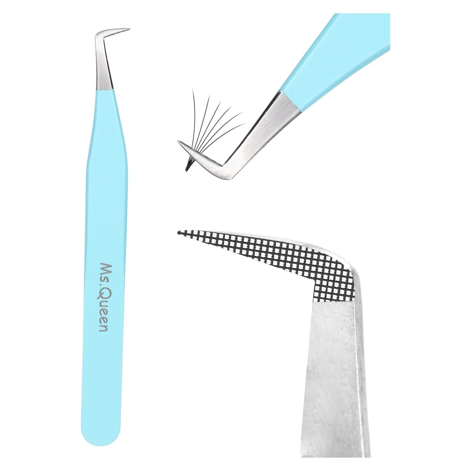 Pinzas de Volumen Ms.Queen 90 Grados para Pestañas Azul
