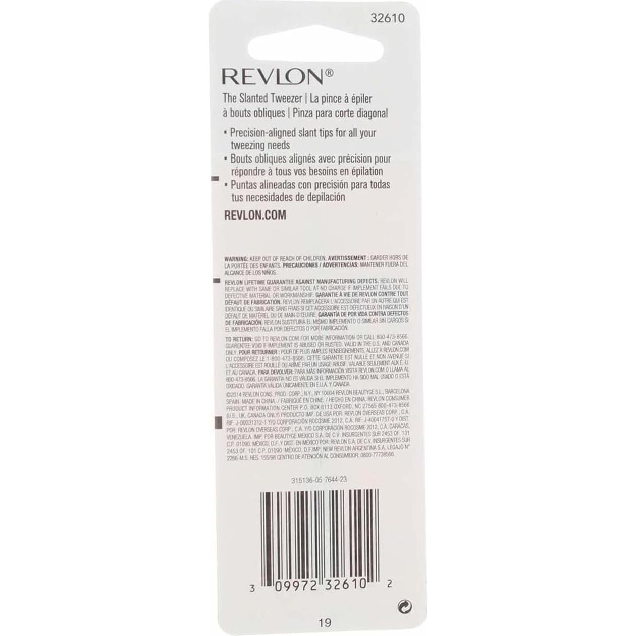 Pinzas de Acero Inoxidable Revlon Precisas - Paquete de 2