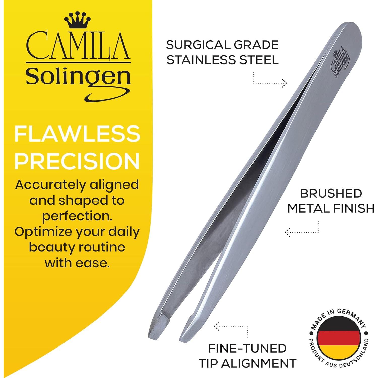 Pinzas de Precisión Inclinadas Camila Solingen 10.16 cm Acero Inoxidable