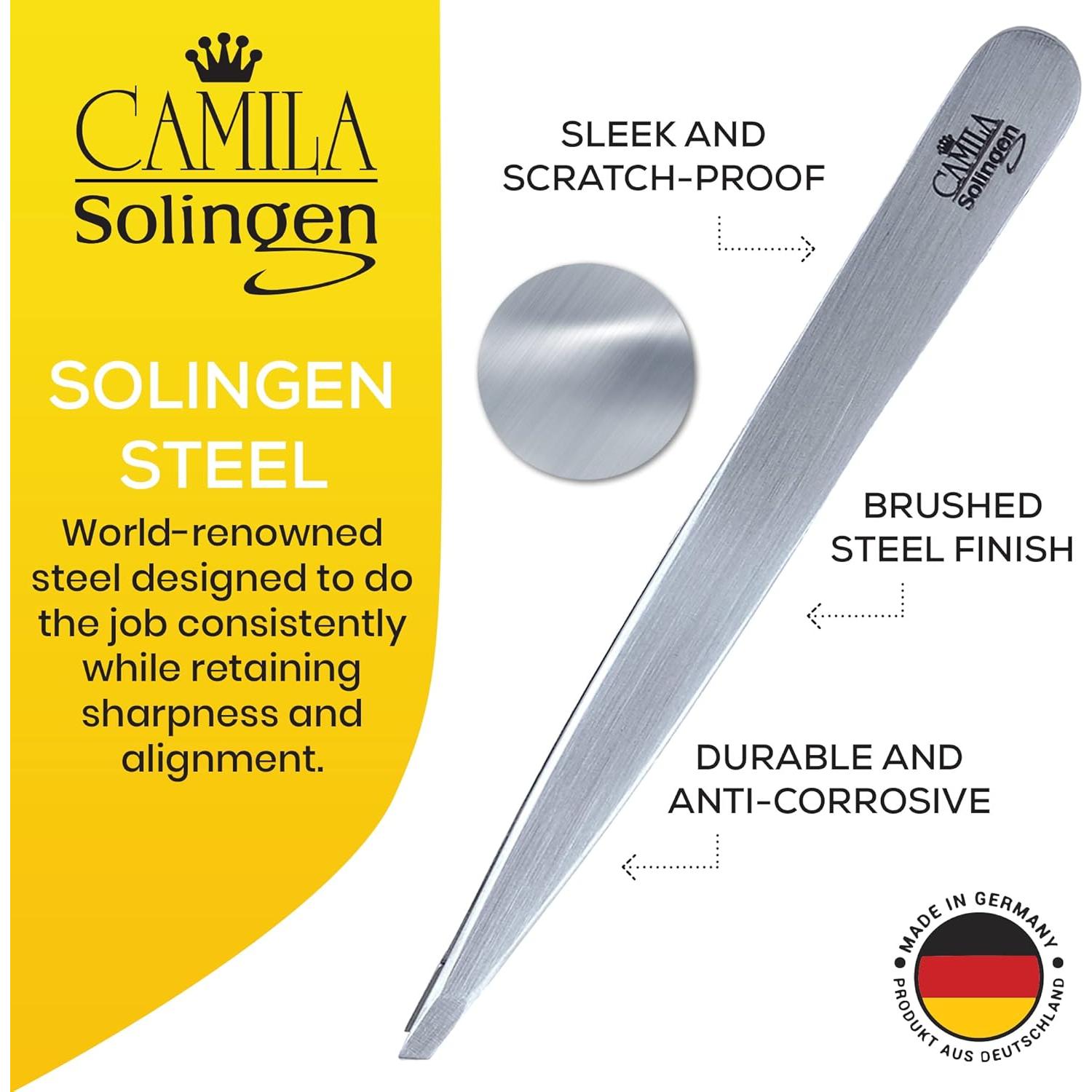 Pinzas de Precisión Inclinadas Camila Solingen 10.16 cm Acero Inoxidable