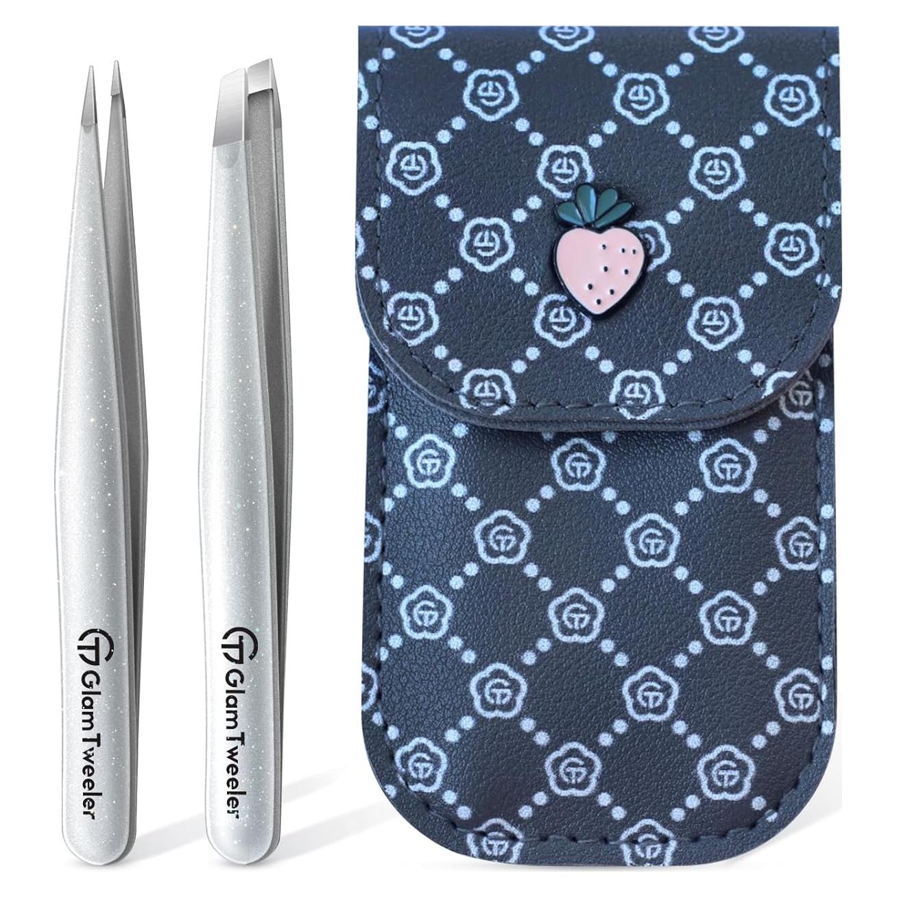 Juego de Pinzas de Precisión GlamTweeler Plata Brillante