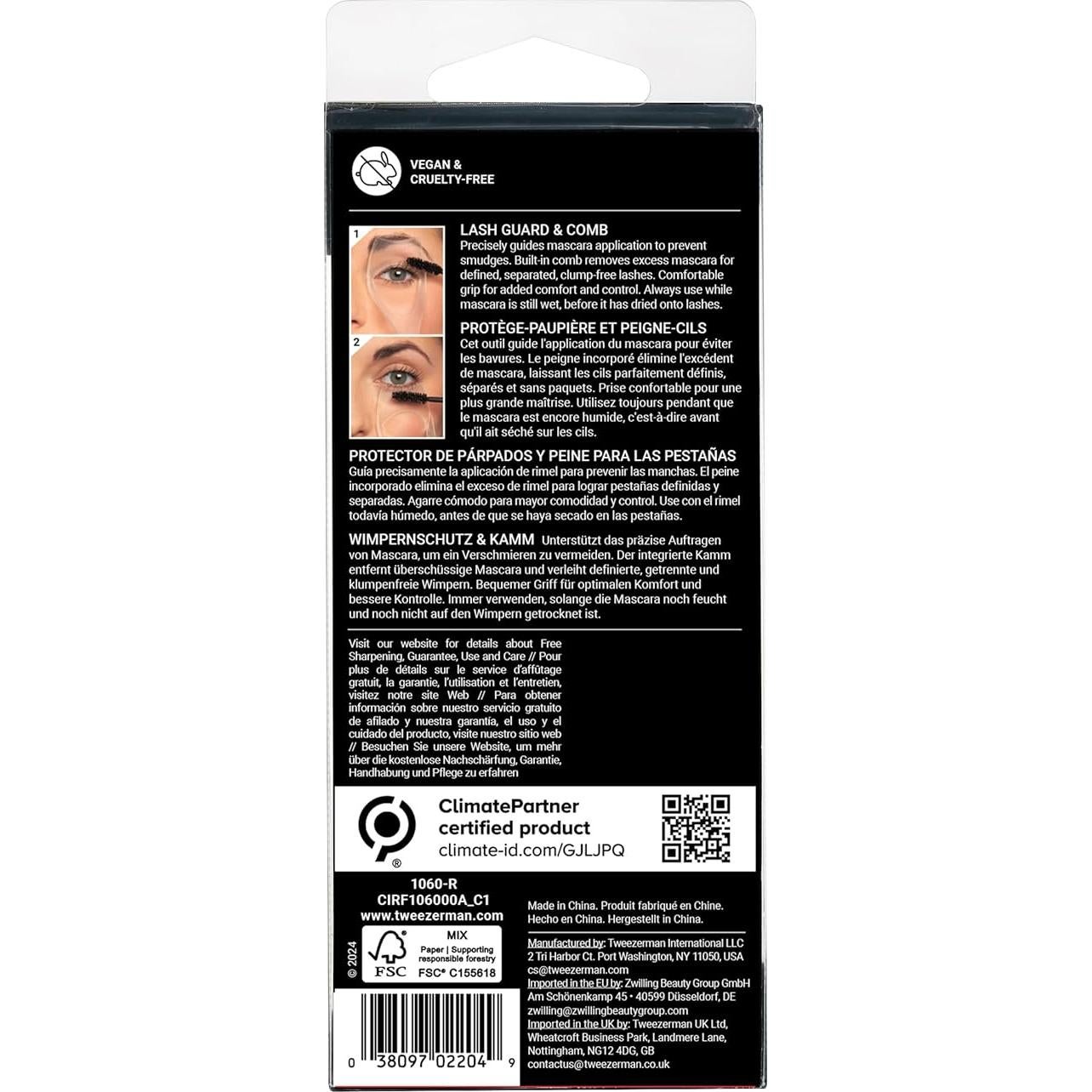 Protector y Peine de Pestañas Tweezerman 12.5x4.5cm