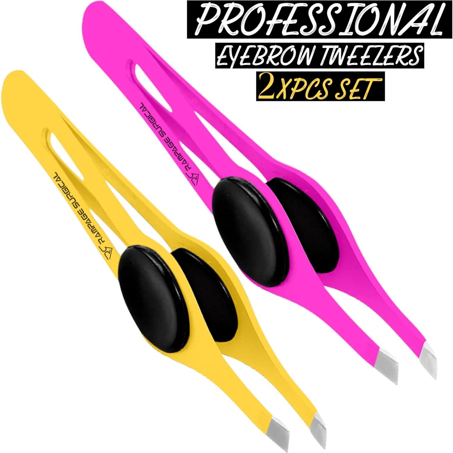 Pinzas de Cejas Profesionales Rampage Surgical Set 2 y 3 Pcs