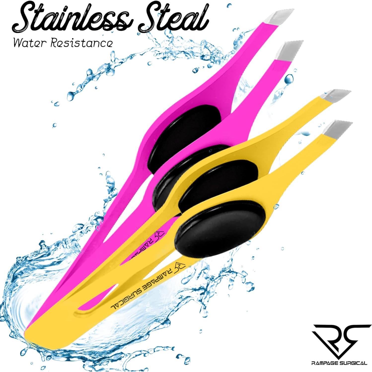 Pinzas de Cejas Profesionales Rampage Surgical Set 2 y 3 Pcs