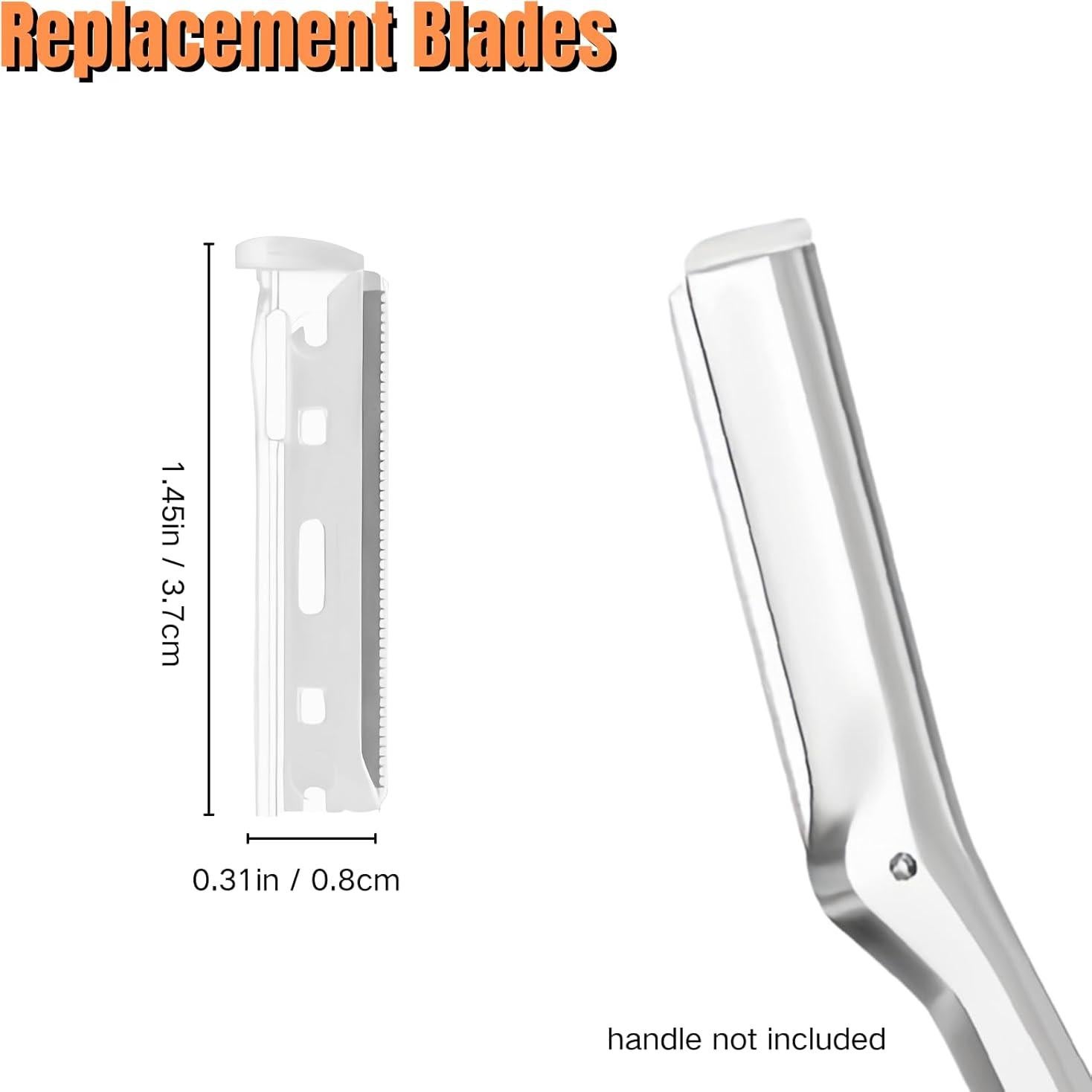 10 Cuchillas de Repuesto Tweezerman para Afeitadora Facial de Acero Inoxidable