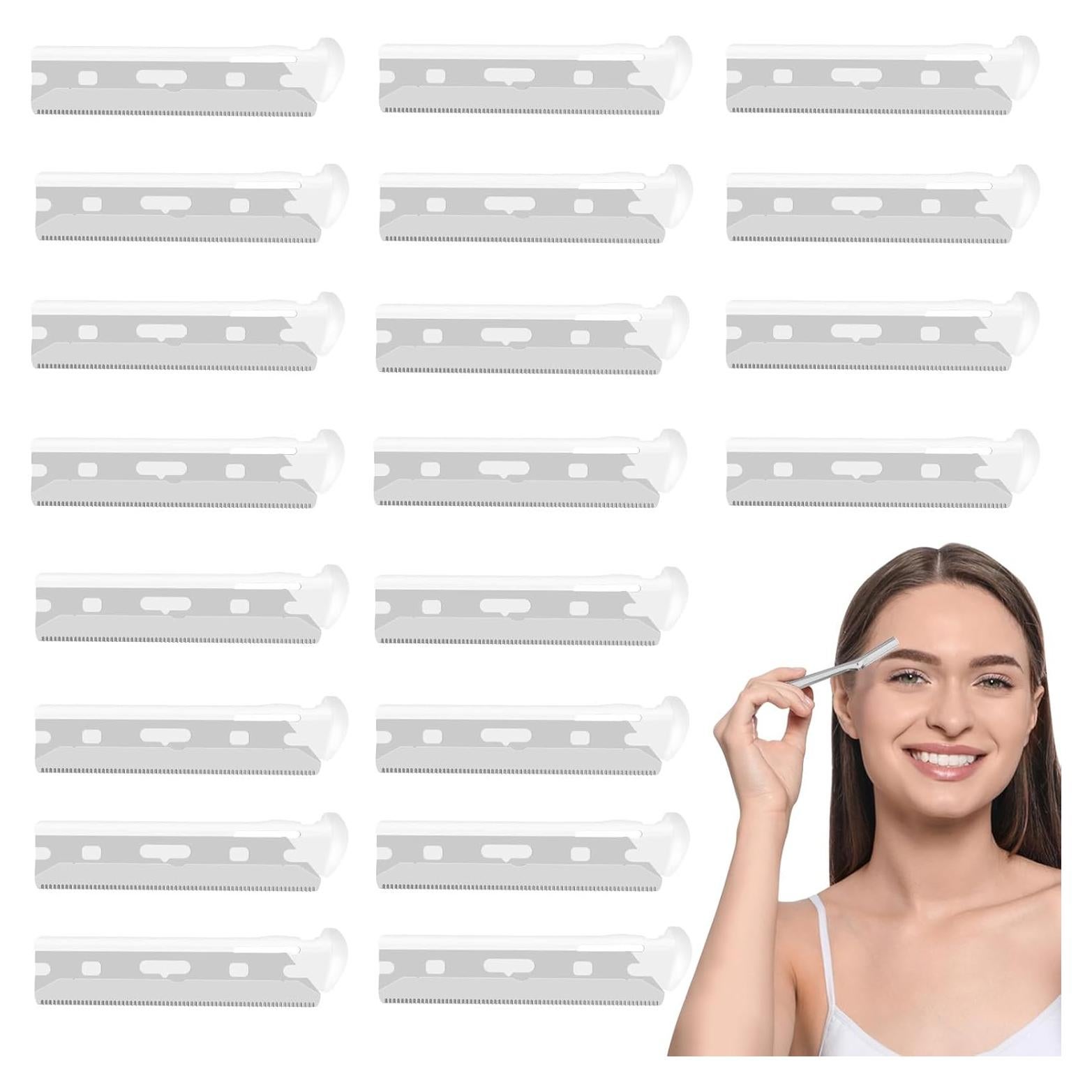 Cuchillas de Repuesto Amrmcy para Rasuradora Facial Tweezerman - 20 Unidades