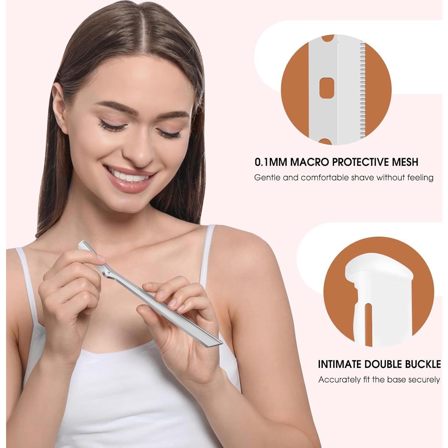 Cuchillas de Repuesto Amrmcy para Rasuradora Facial Tweezerman - 20 Unidades