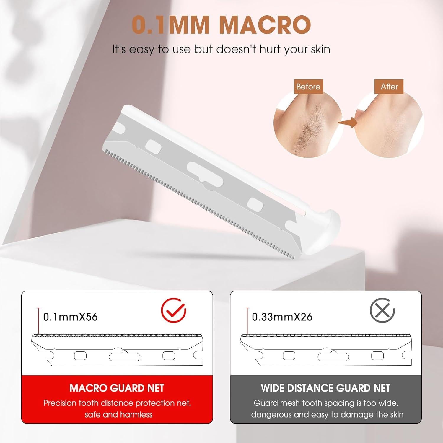 Cuchillas de Repuesto Amrmcy para Rasuradora Facial Tweezerman - 20 Unidades