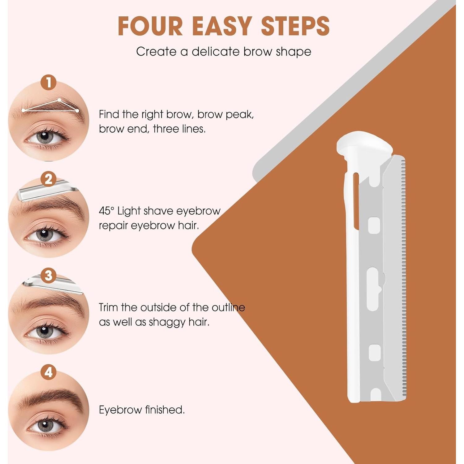 Cuchillas de Repuesto Amrmcy para Rasuradora Facial Tweezerman - 20 Unidades
