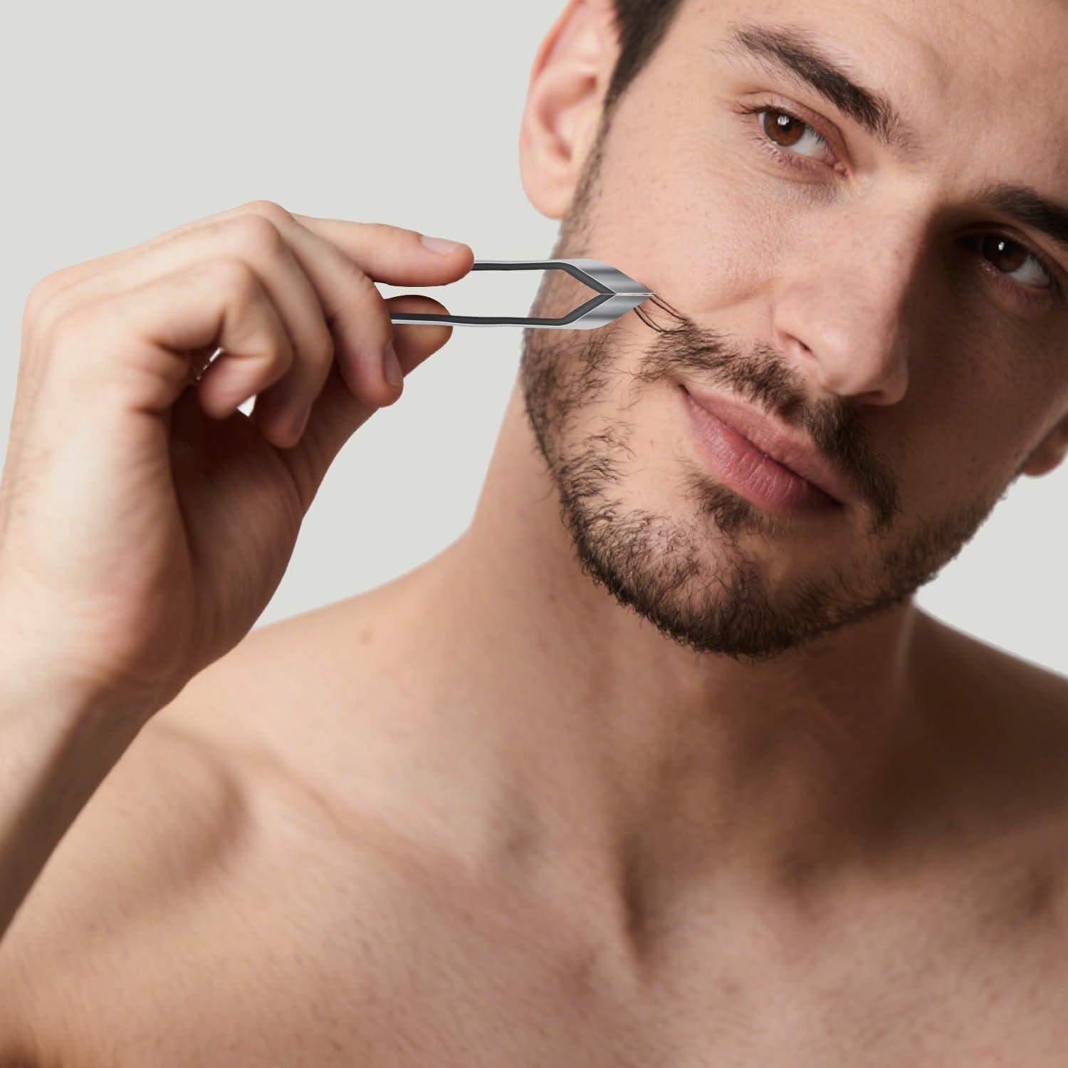 Pinzas de Precisión Batidora para Vello Facial - Acero Inoxidable