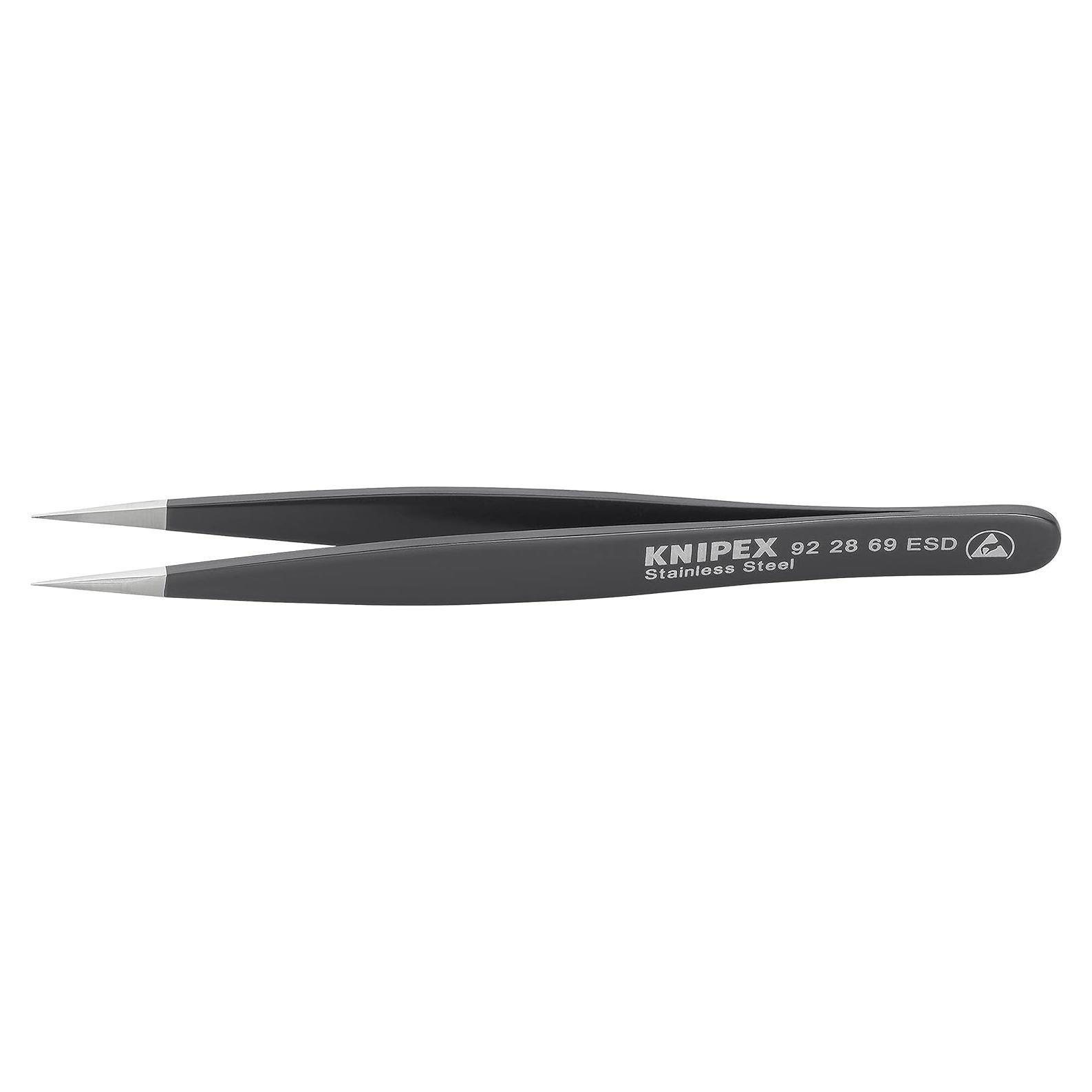 Pinzas KNIPEX ESD Rectas 13.34 cm Acero Inoxidable Negro