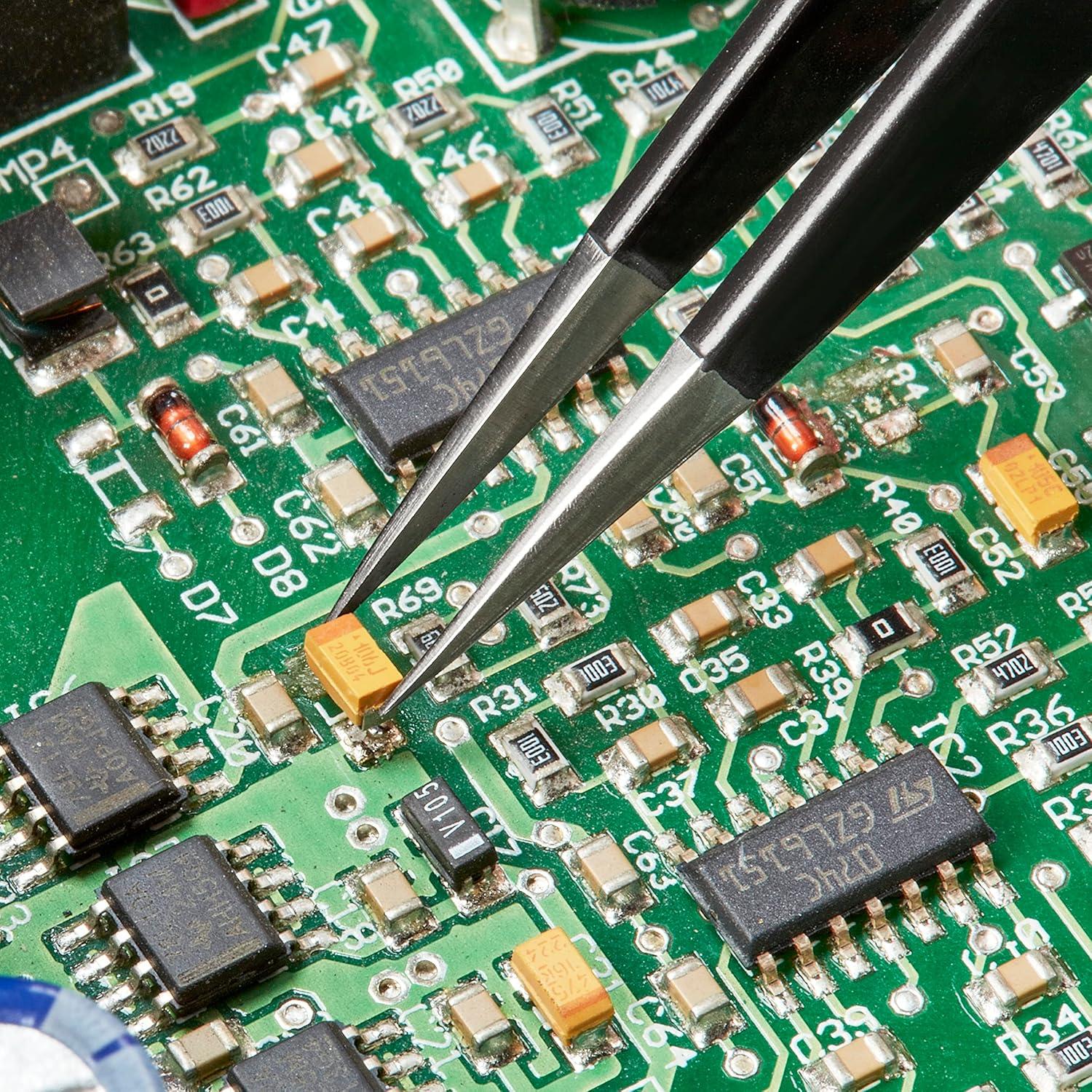 Pinzas KNIPEX ESD Rectas 13.34 cm Acero Inoxidable Negro