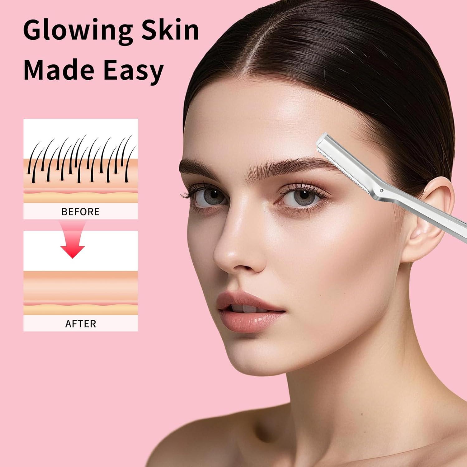 Cuchillas de Repuesto AMILKME para Afeitadora Facial Tweezerman - 20 Unidades