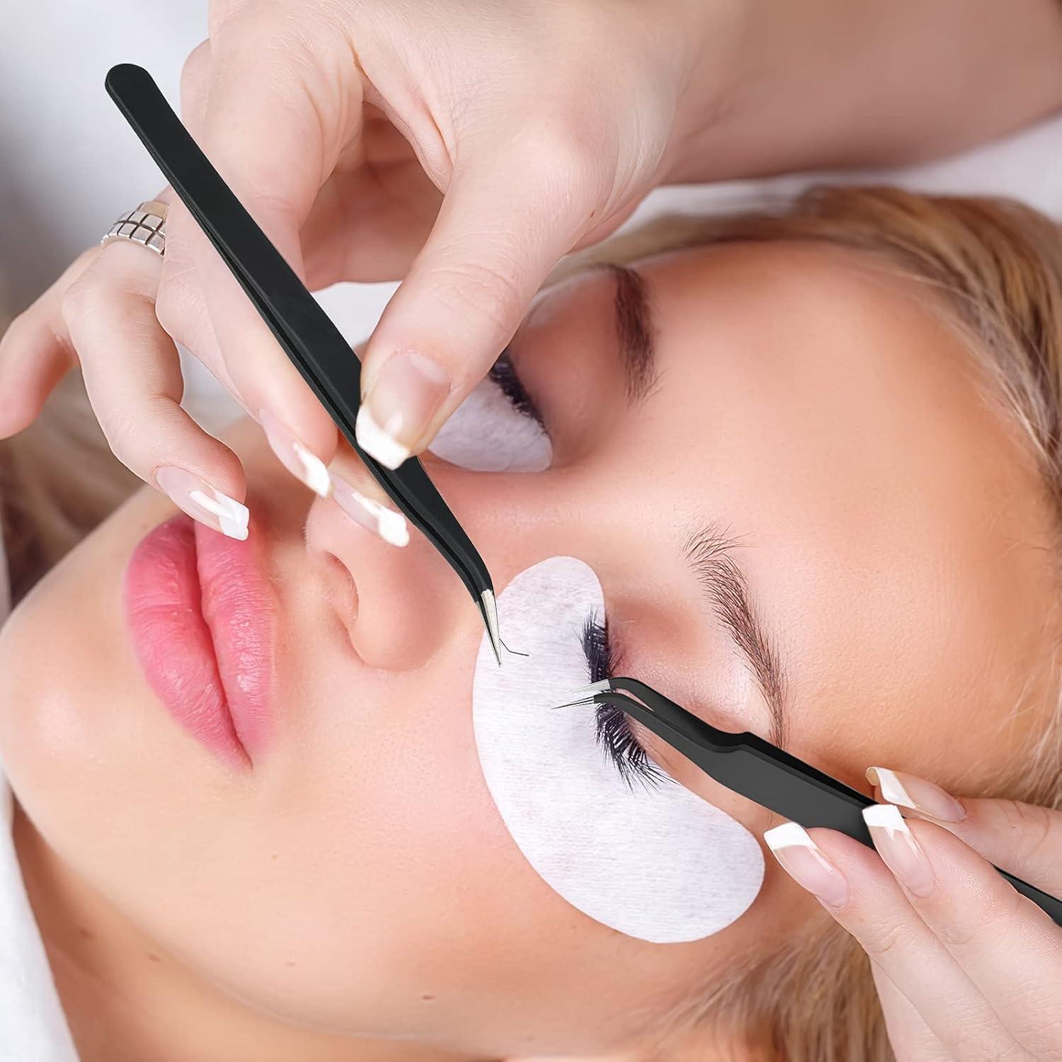 Pinzas de Punta Curvada Honoson 9 Piezas Acero Inoxidable