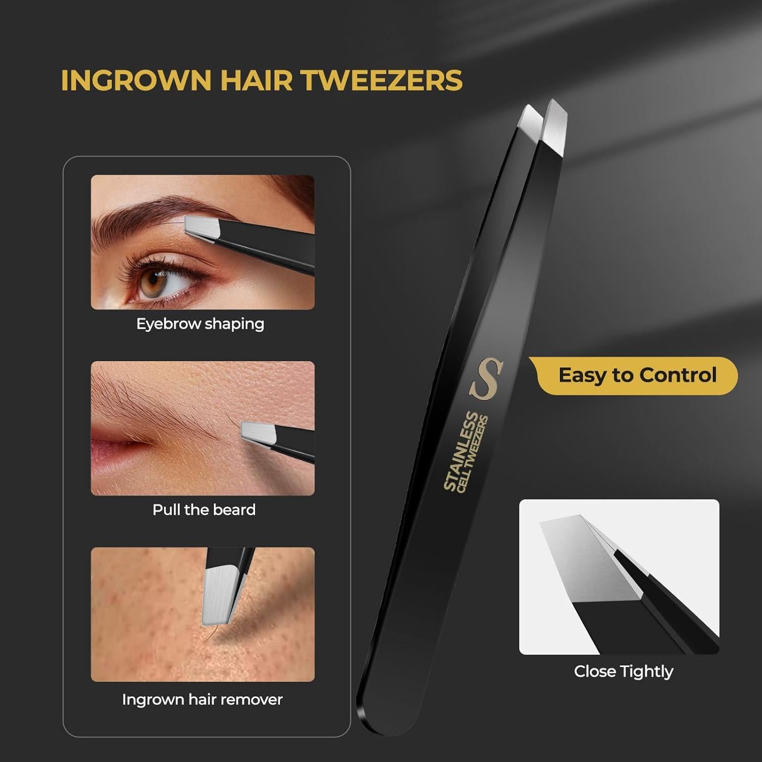 WSYUB Set de Pinzas Profesionales de Acero Inoxidable 4 en 1