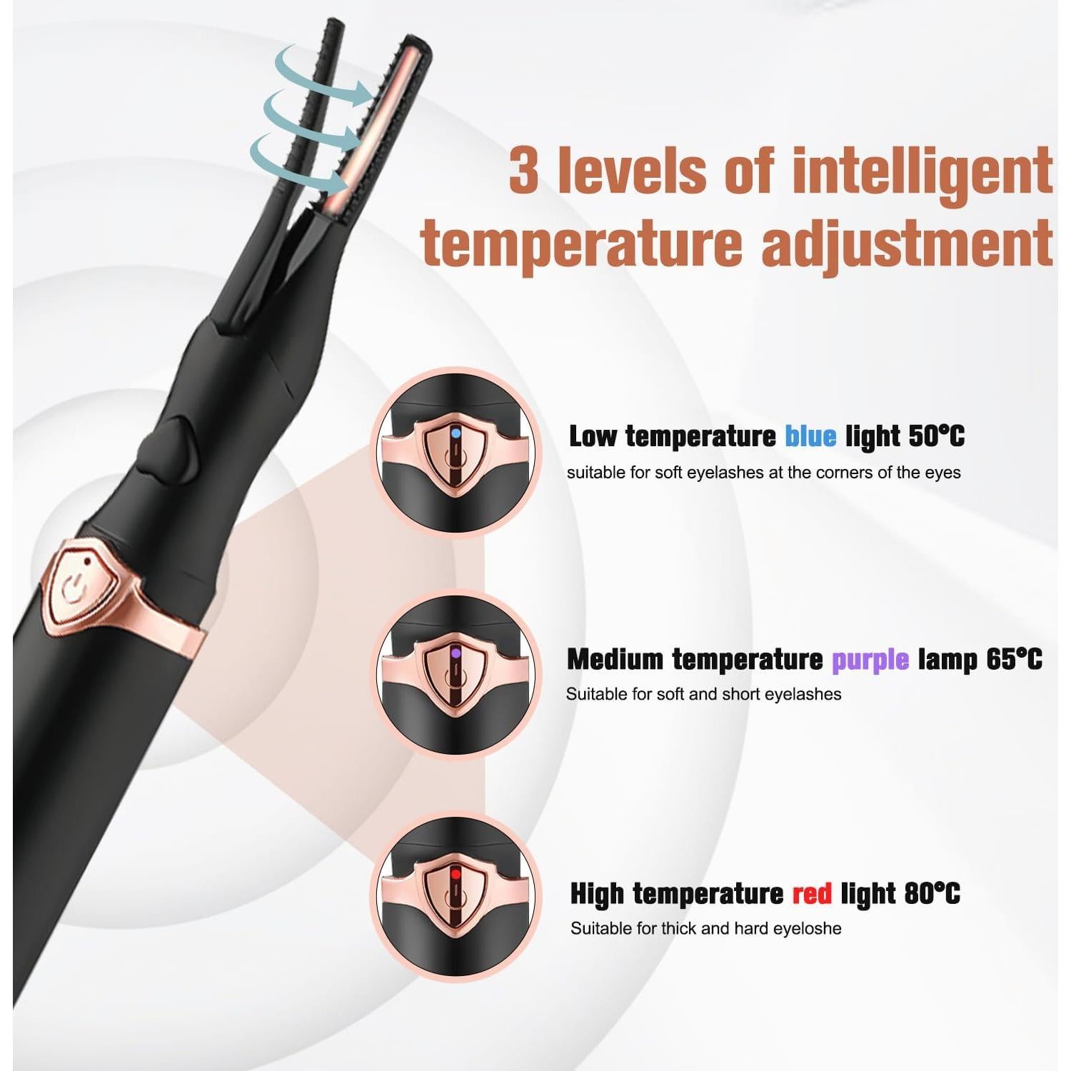 Rizador de Pestañas Eléctrico Portátil Birunwer LYL-880 Negro