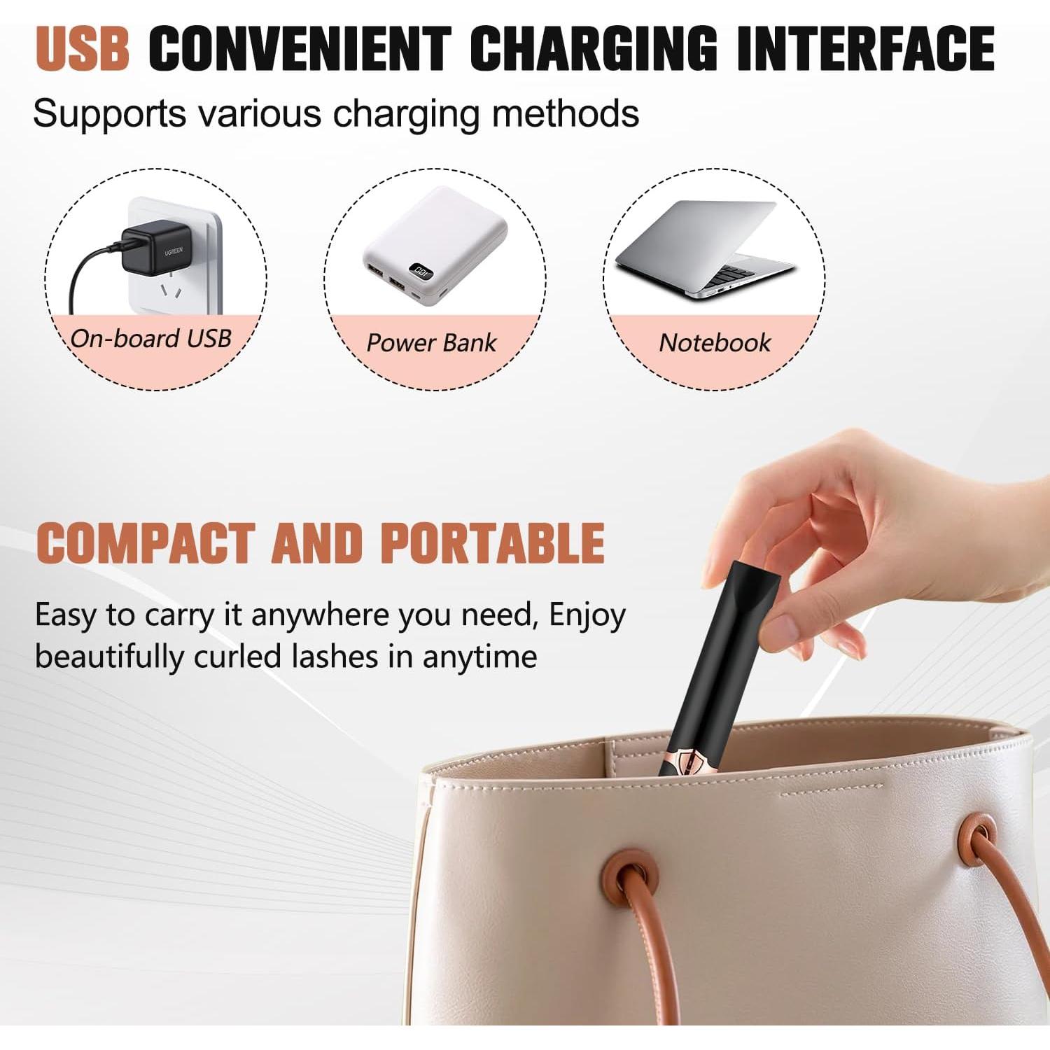 Rizador de Pestañas Eléctrico Portátil Birunwer LYL-880 Negro