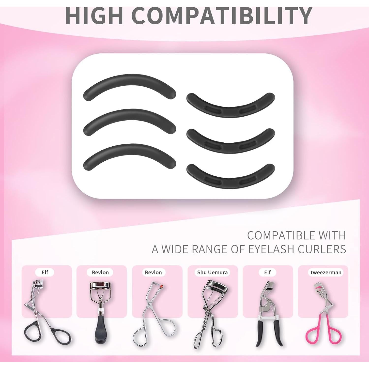 Recargas de Rizadores de Pestañas Silicona Suave UXIETIN 6PCS