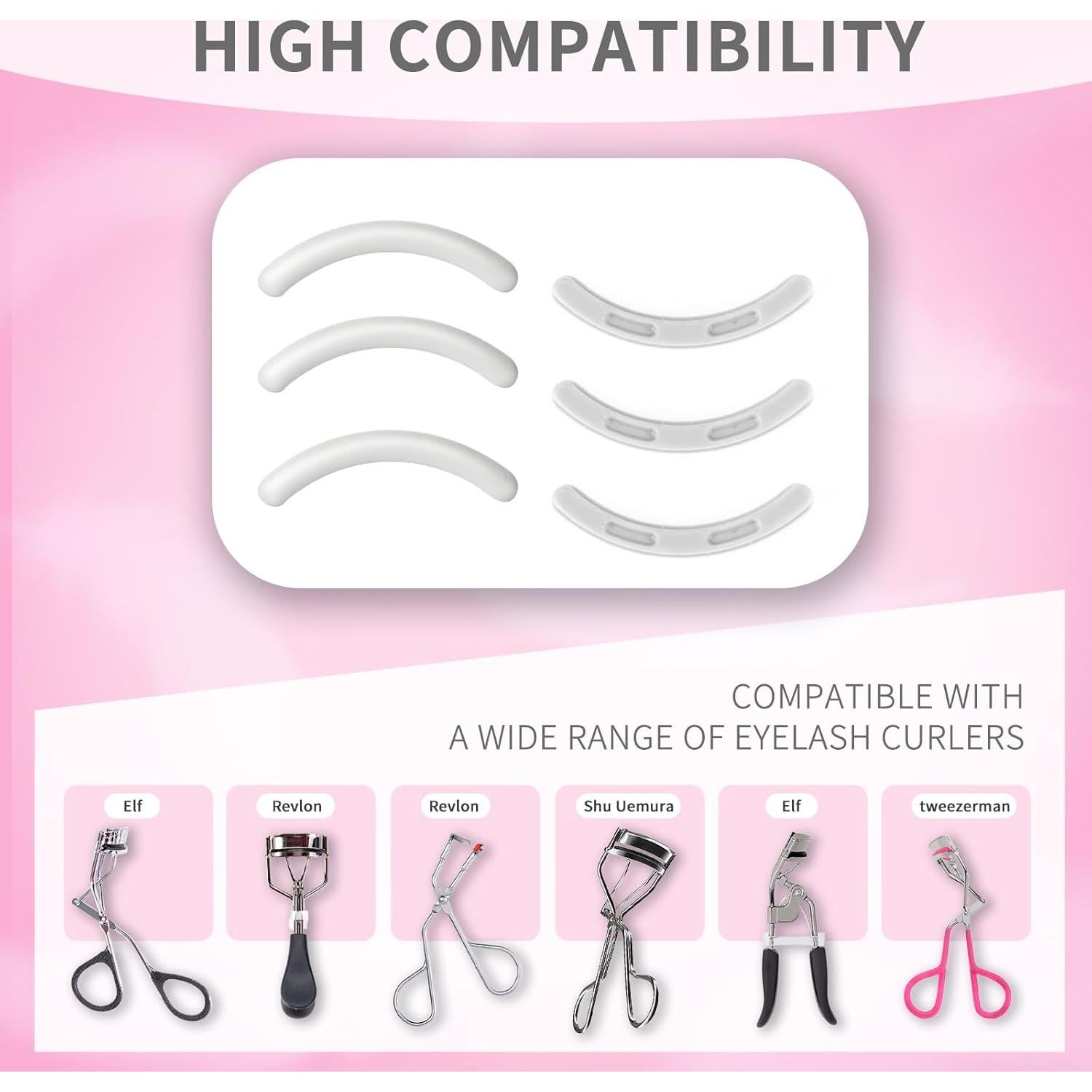 Recargas de Rizadores de Pestañas Silicona Suave 6PCS UXIETIN