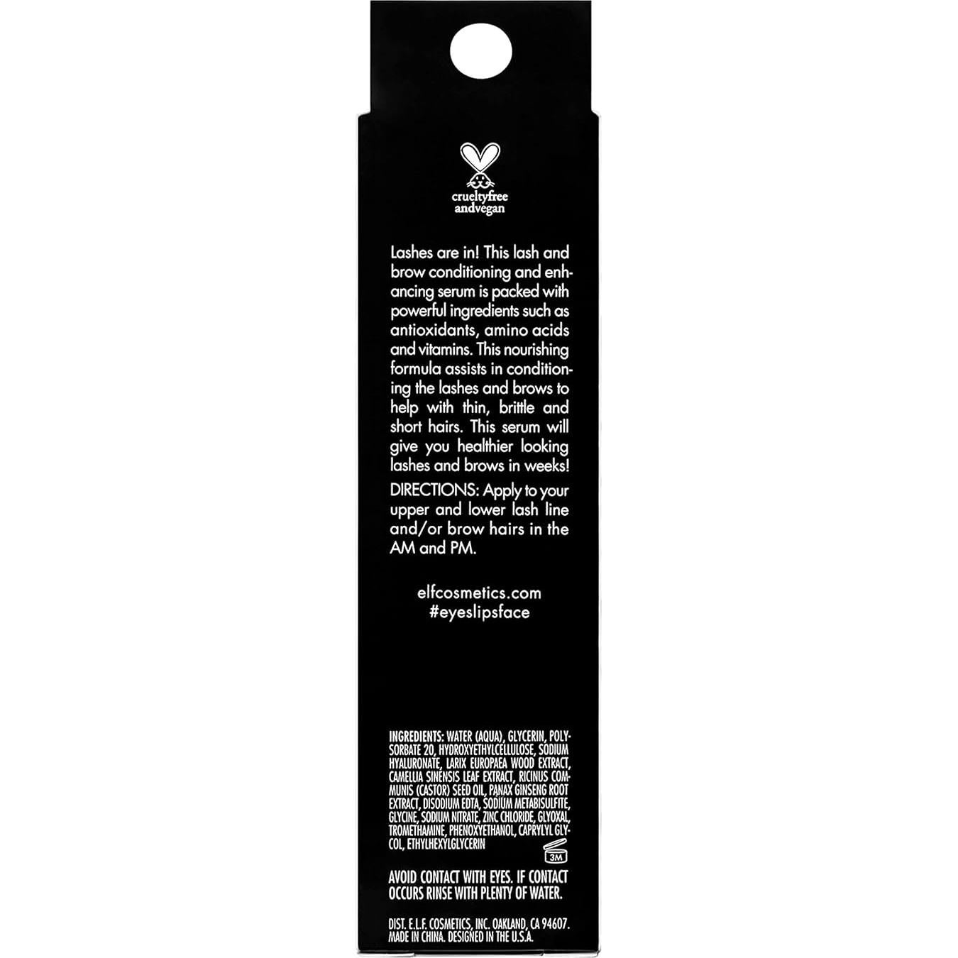 Suero Mejorador de Pestañas y Cejas e.l.f. 3.5mL Transparente