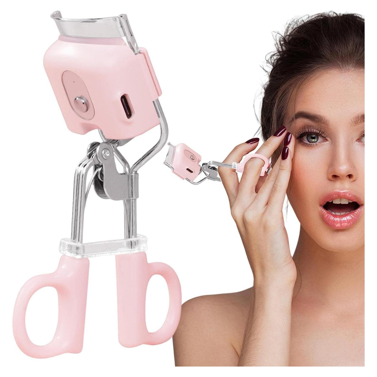 Rizador de Pestañas Eléctrico YOBEYI Rosa, Calentado, 3 Temperaturas