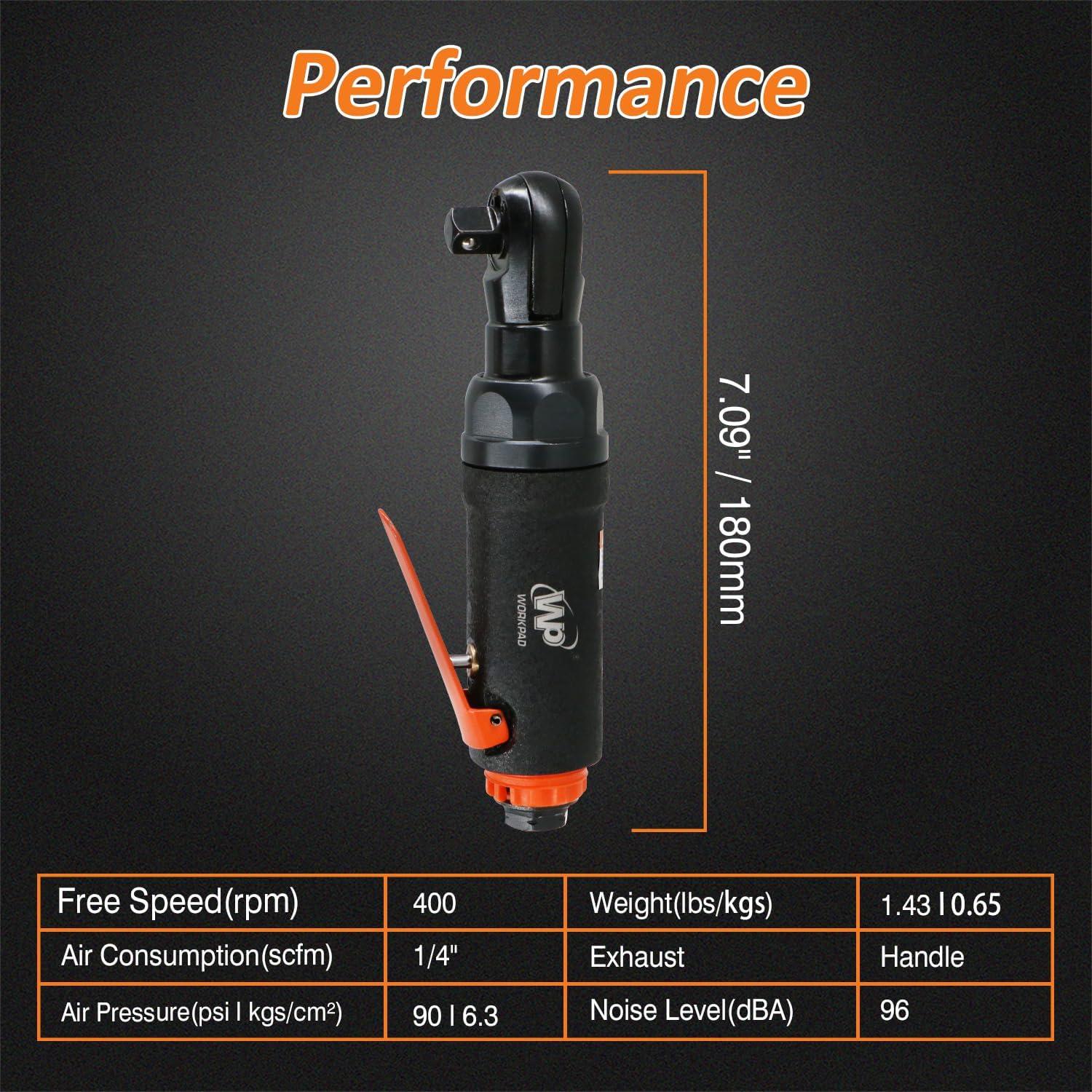 Llave de trinquete neumática WP WORKPAD 180 mm 54 Nm