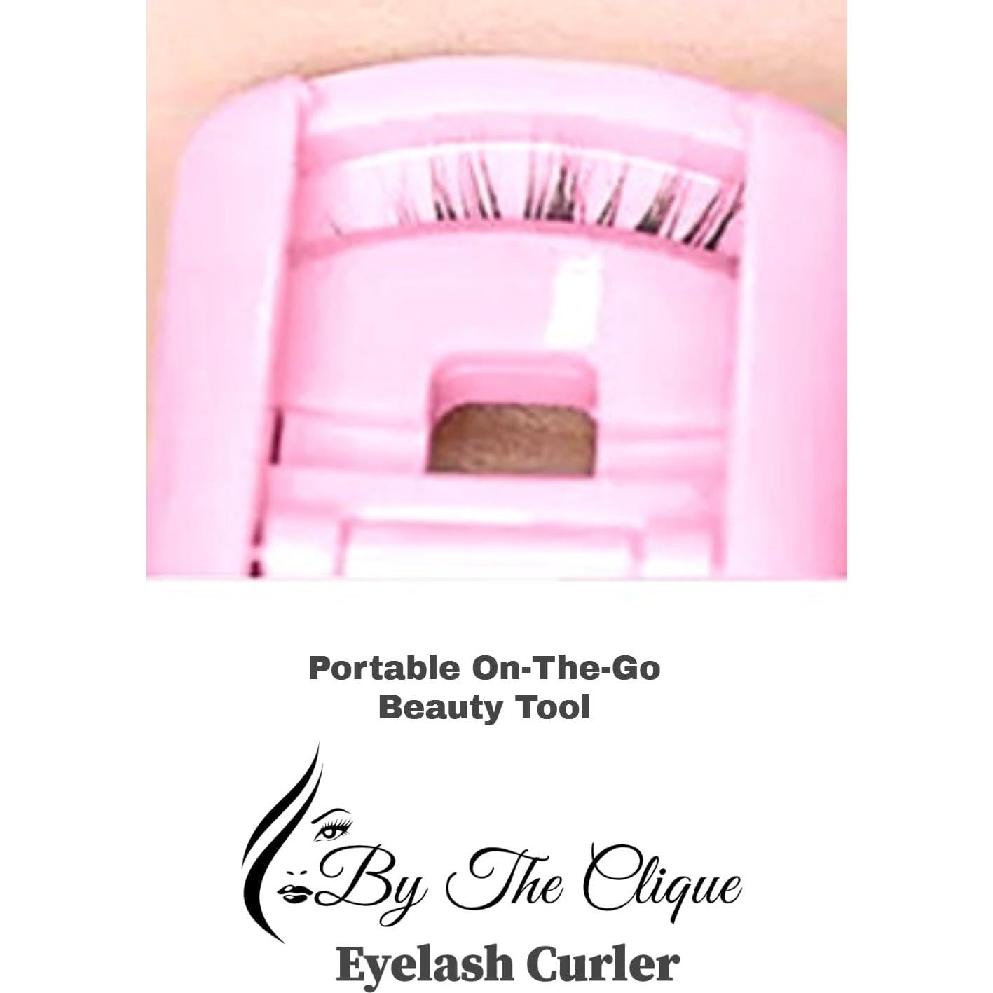 Rizador de Pestañas Mini Portátil The Clique Rosa 36mm
