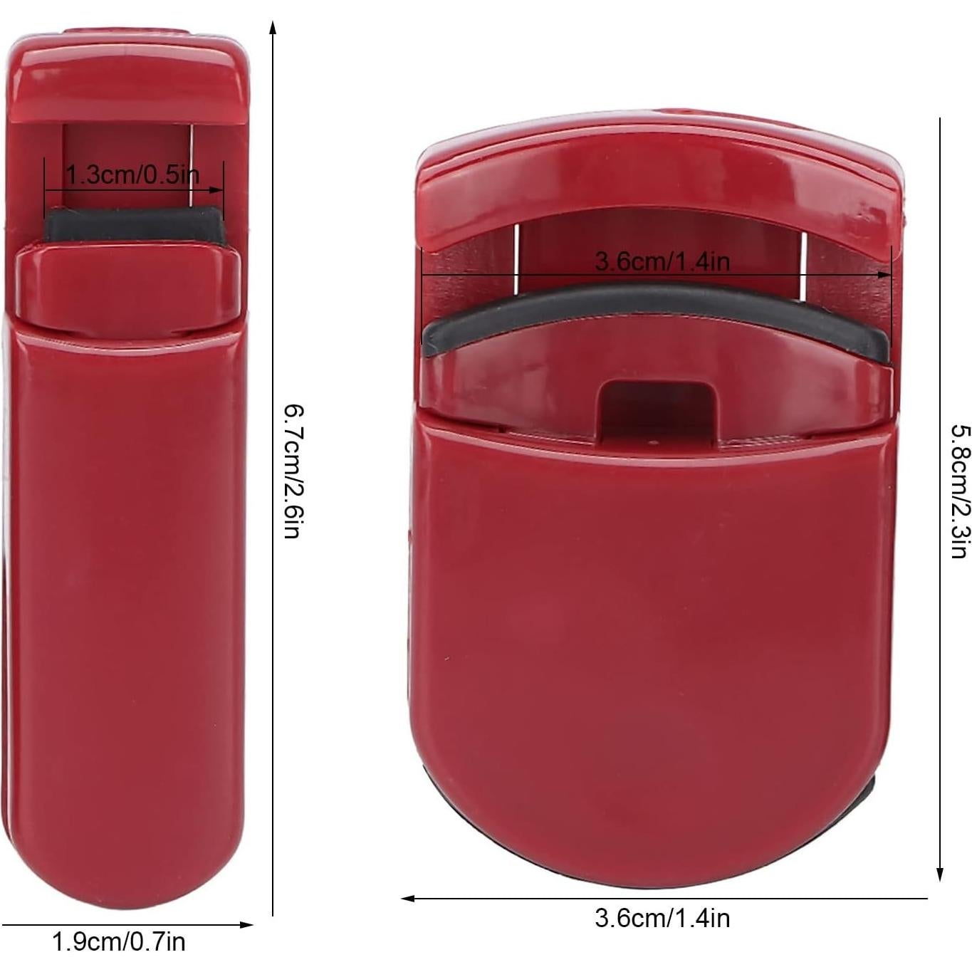 Rizador de Pestañas Dioche 2 Piezas Portátil Mini Rojo