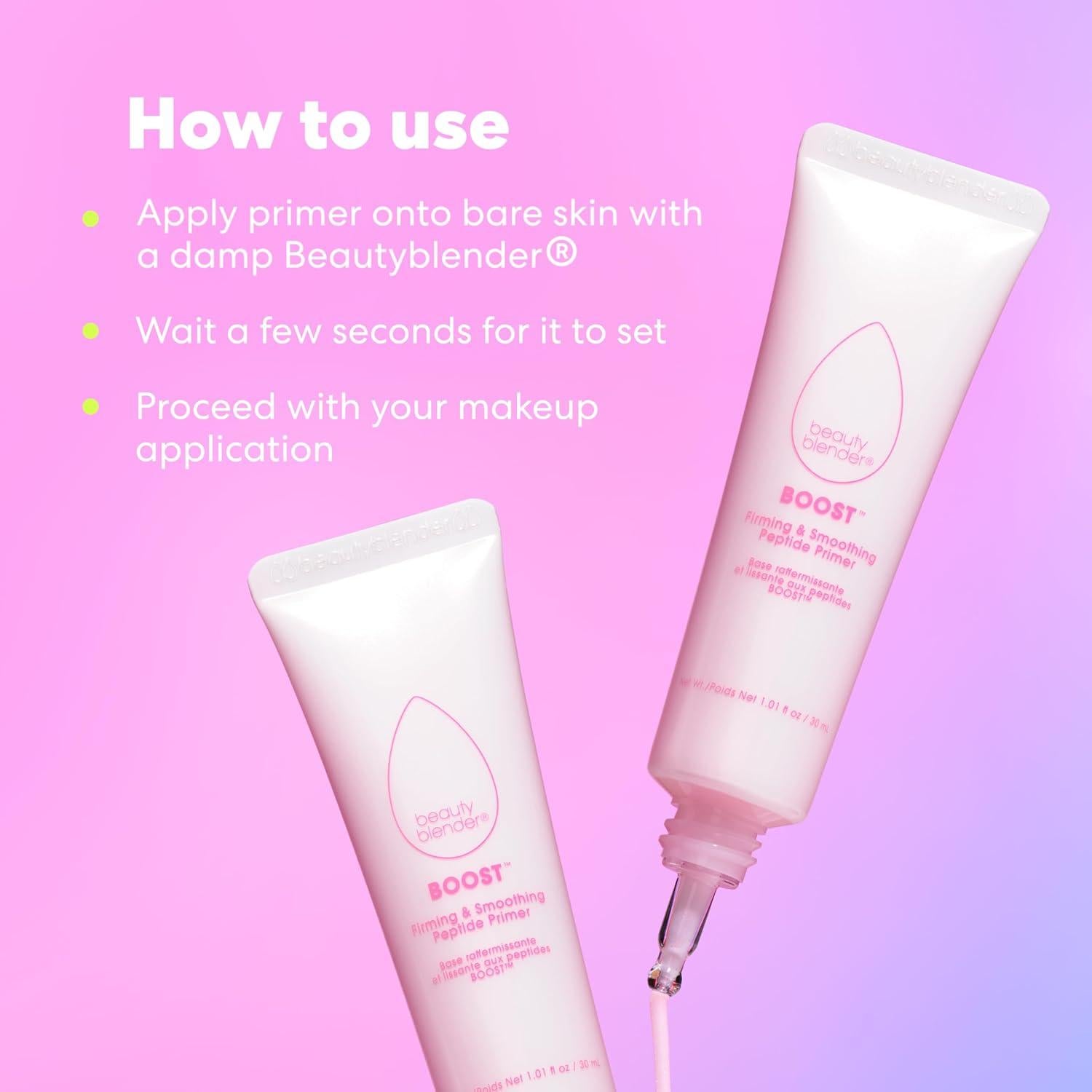 Prebase Beautyblender Boost 18 Horas Péptido y Ceramida 50g