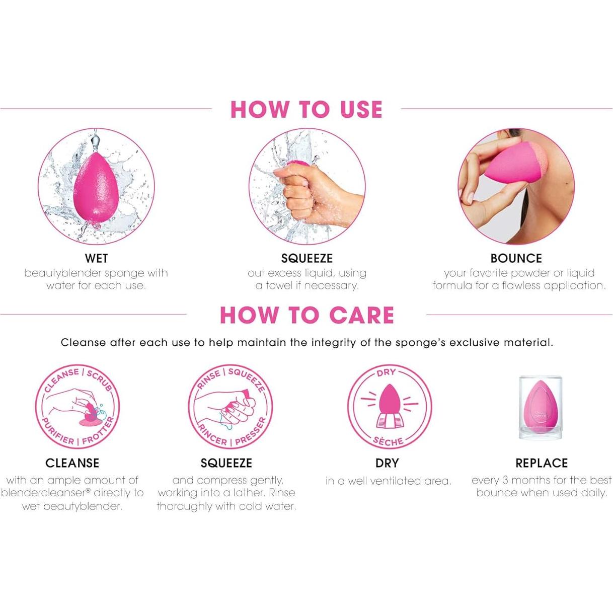 Conjunto Esencial Beautyblender 5 Piezas Tiramisu y Rosa